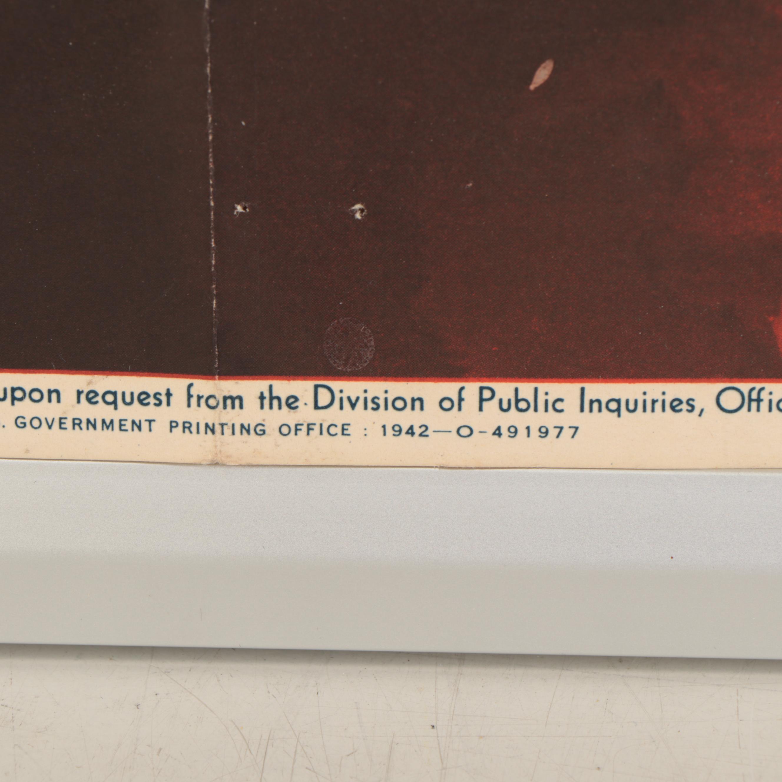 U.S. Government Wartime Propaganda Poster "Remember Dec. 7th!" Circa 1942