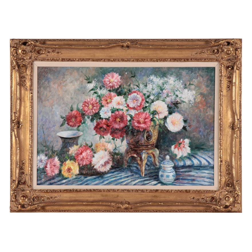 Kenderick Floral Still Life Oil Painting