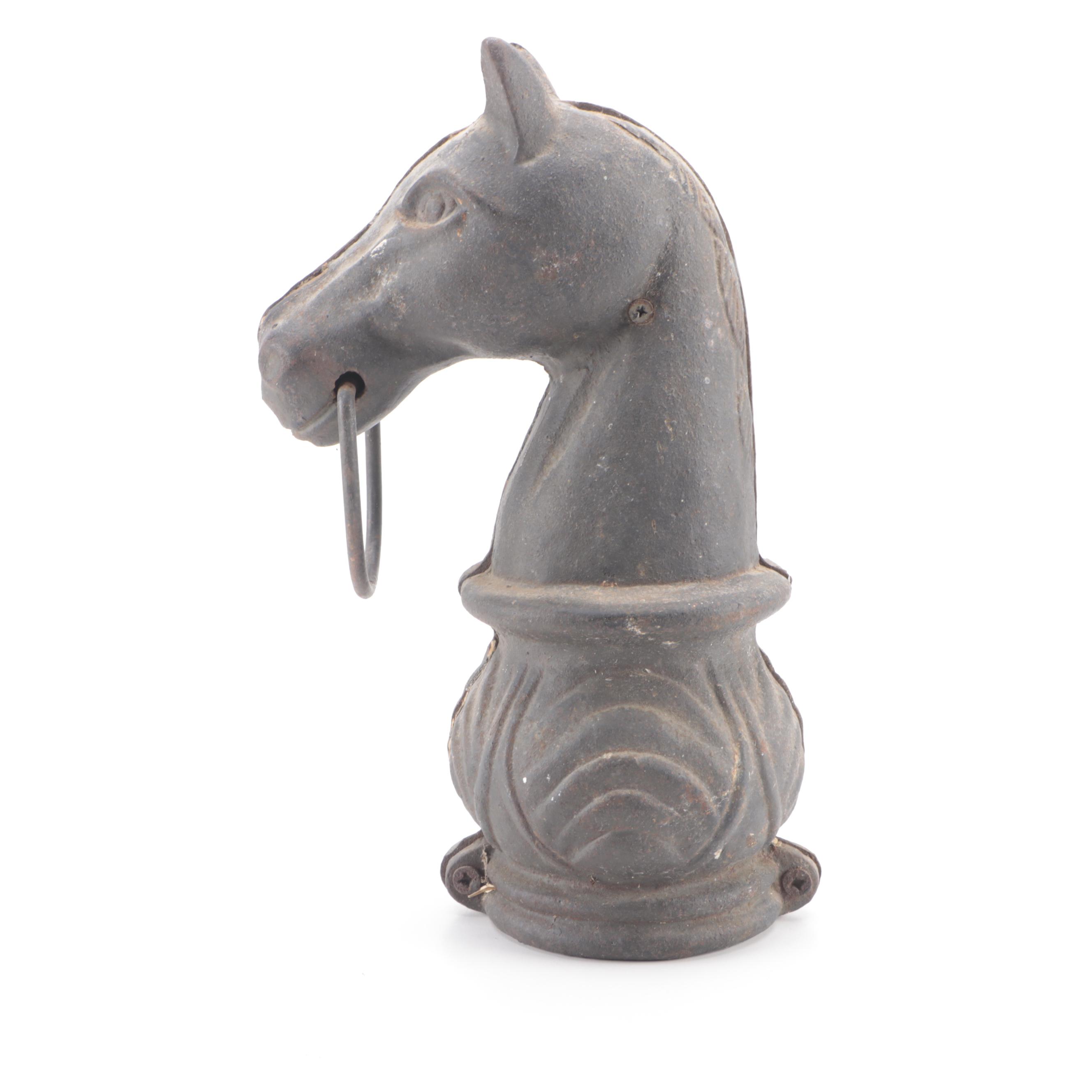 Cast Iron Horse Head Hitching Post