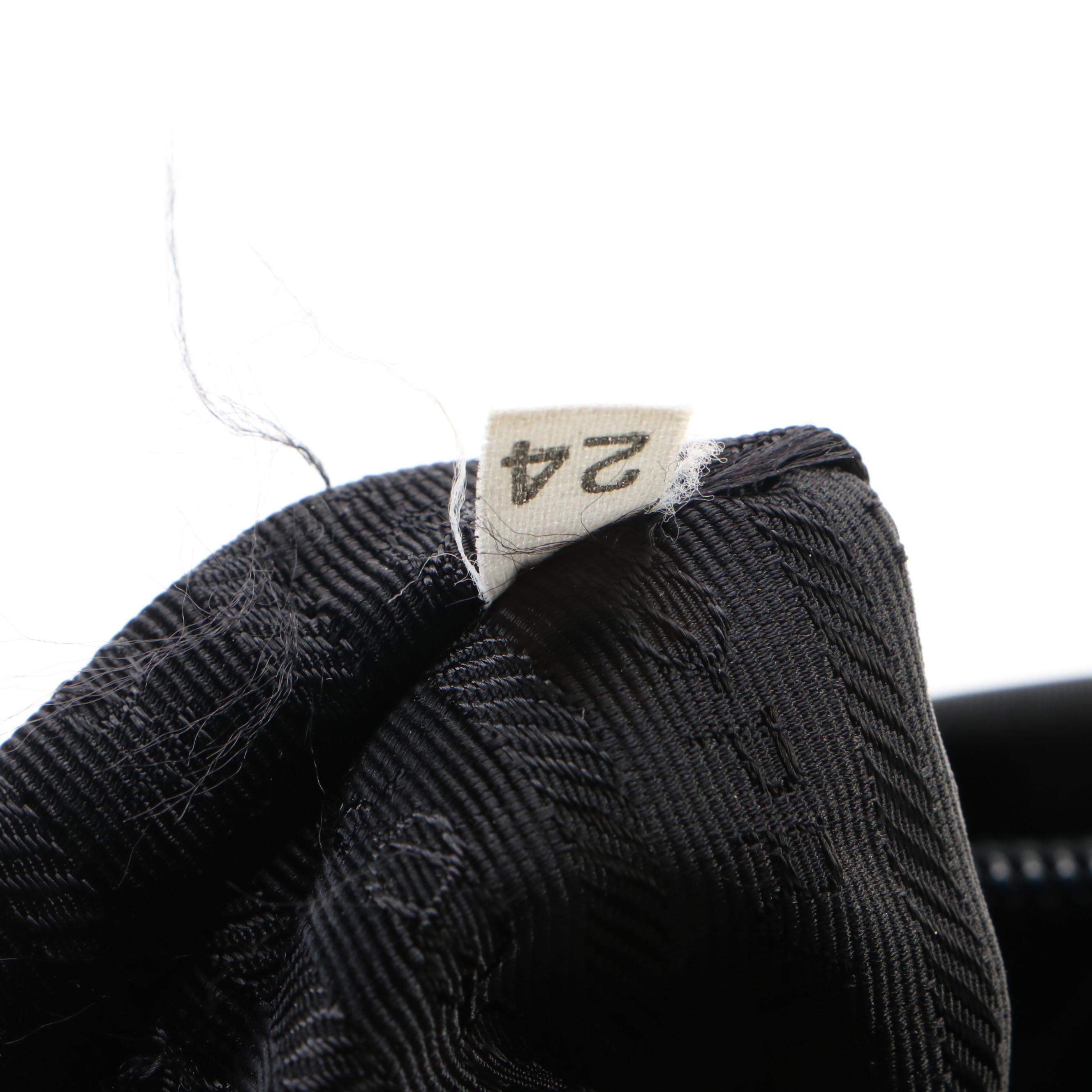 Prada Flap Front Crossbody Bag in Black Nylon and Leather