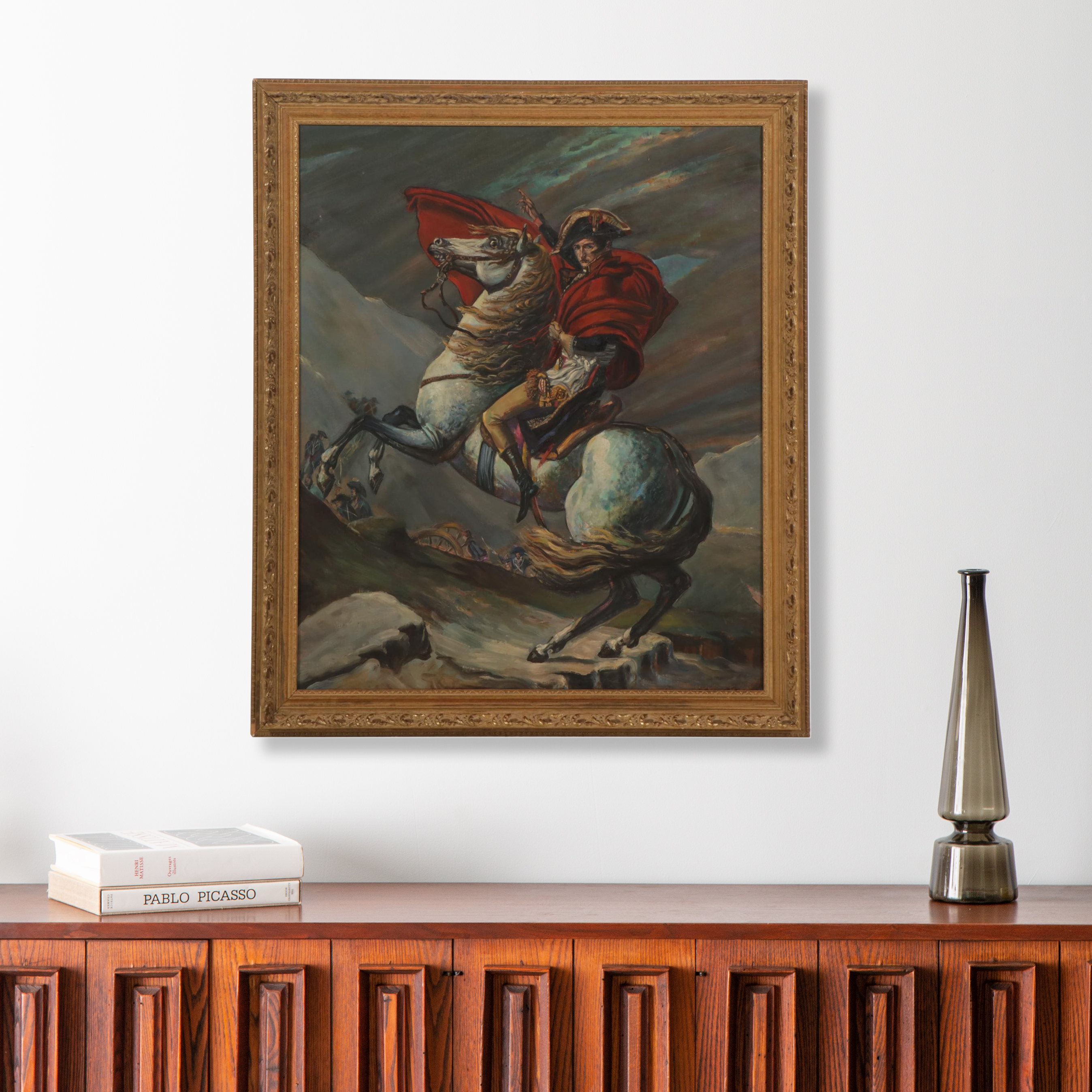 Oil Painting After Jacques-Louis David "Napoleon Crossing the Alps"