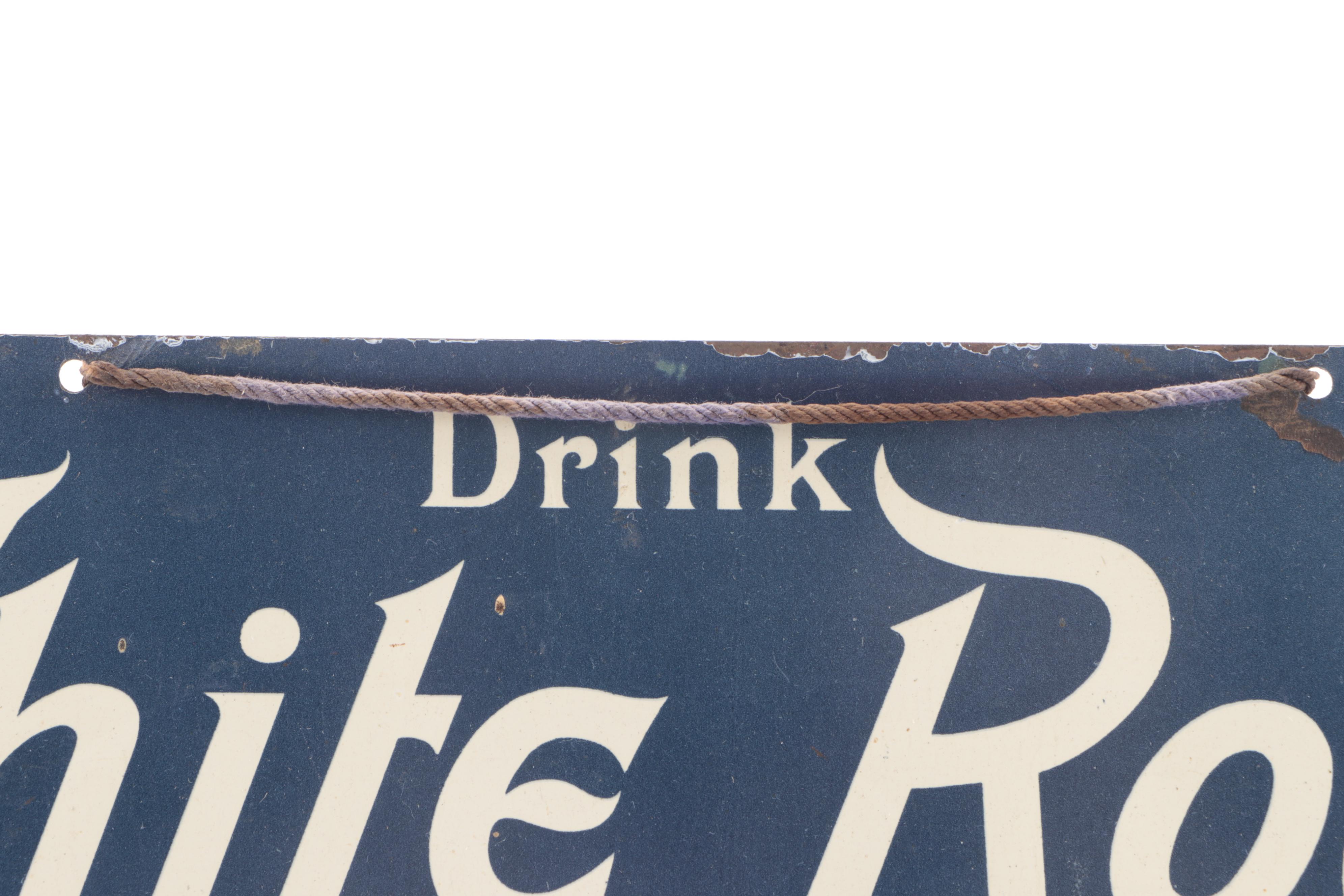 White Rock Mineral Water Metal Sign, Mid-20th Century