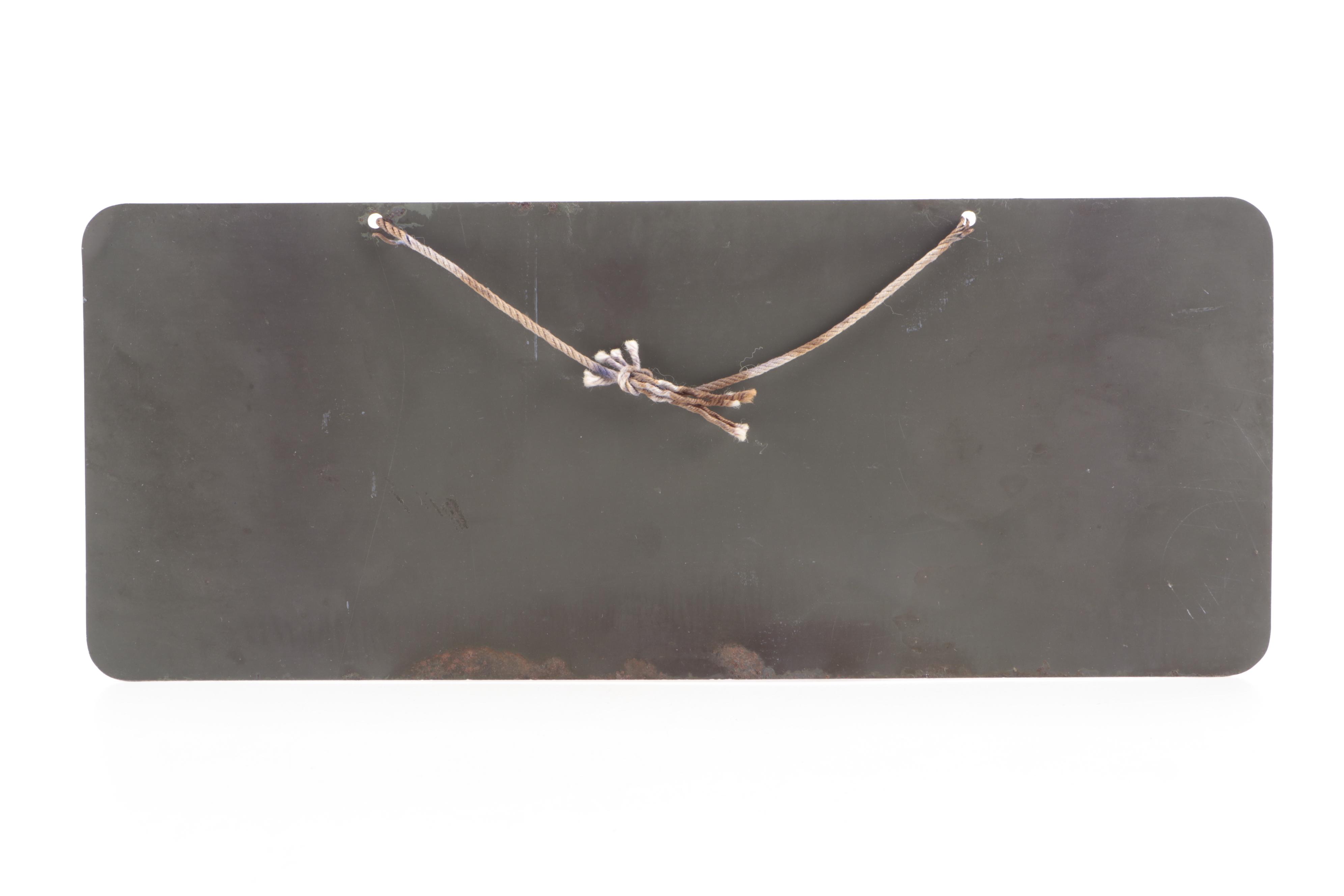 White Rock Mineral Water Metal Sign, Mid-20th Century