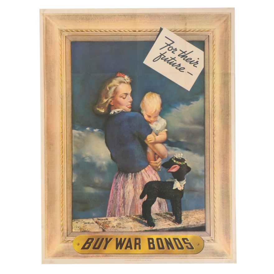 U.S. Government Advertisement for War Bonds "For Their Future," Circa 1942