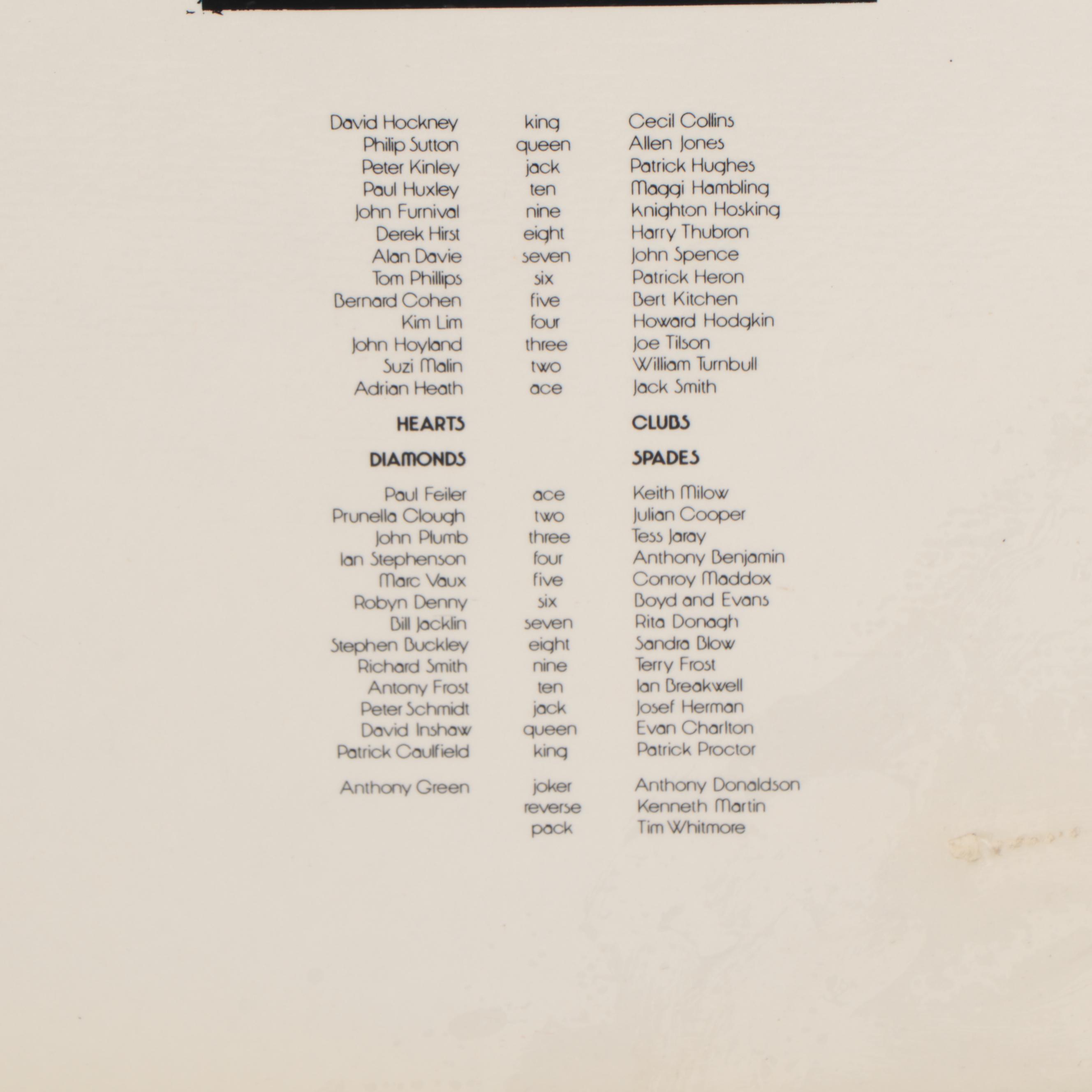 Offset Lithograph Poster "The Deck of Cards," 1980