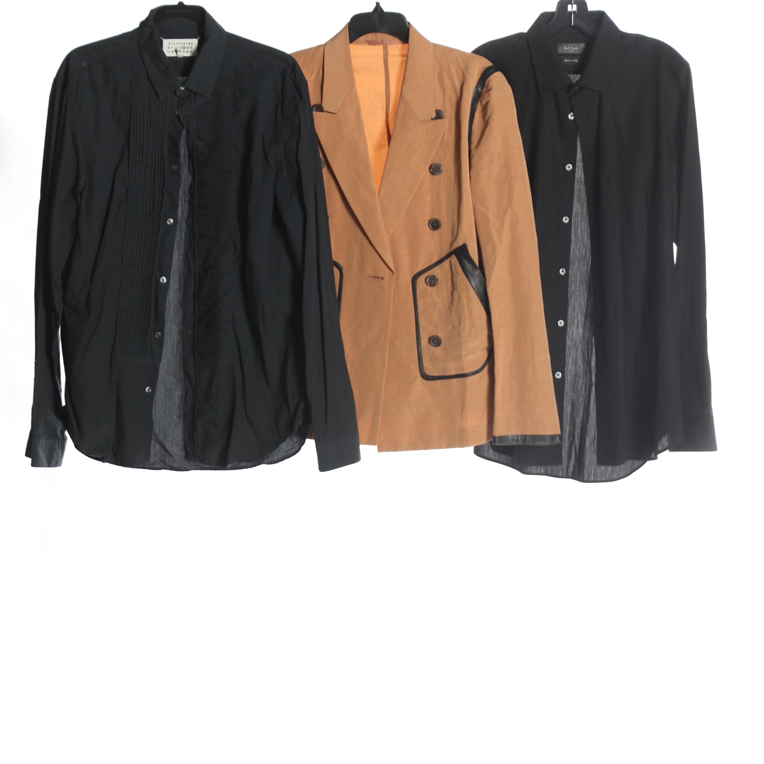 Men's Paul Smith Jacket and Shirts with Brioni and Ann Demeulemeester Shirts