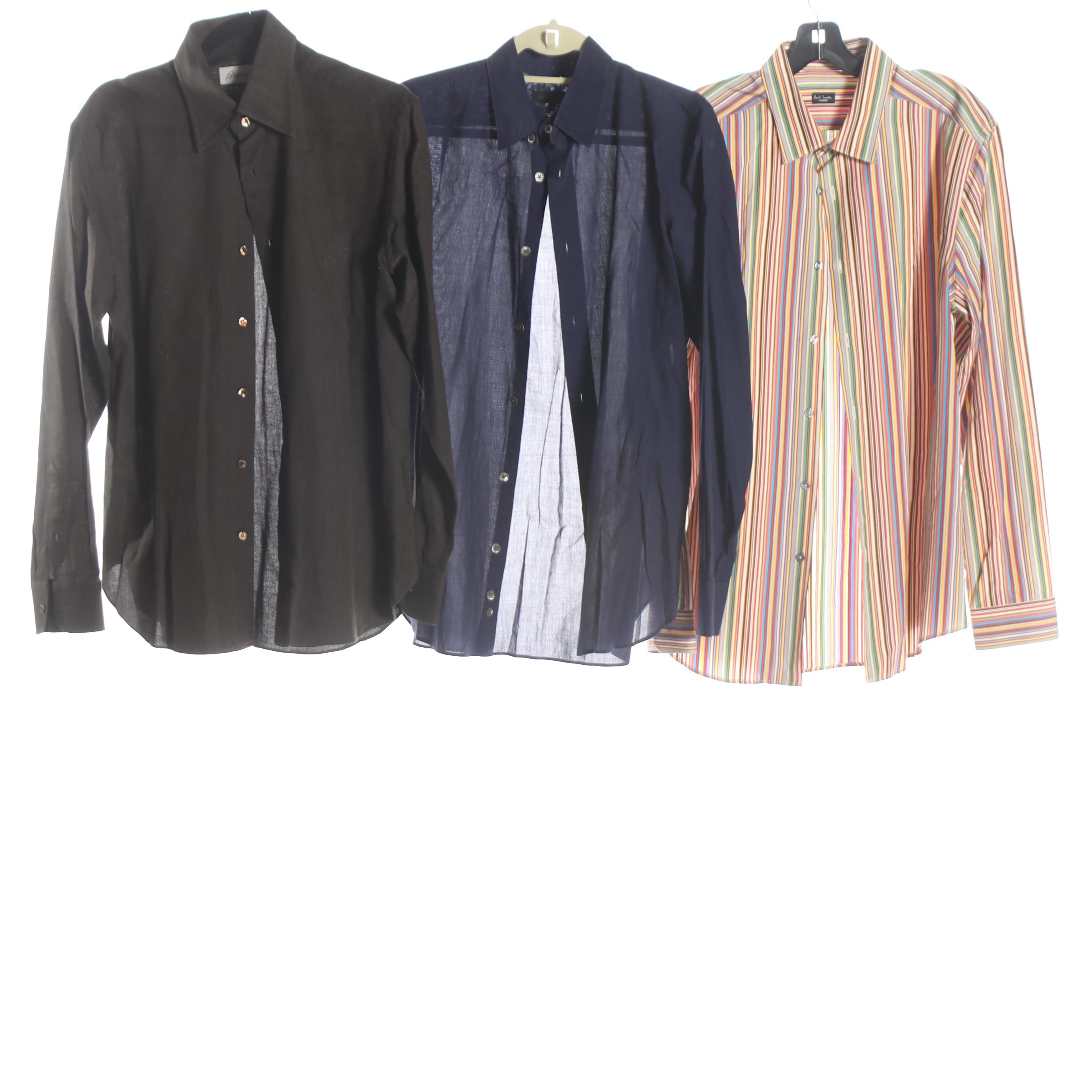 Men's Paul Smith Jacket and Shirts with Brioni and Ann Demeulemeester Shirts