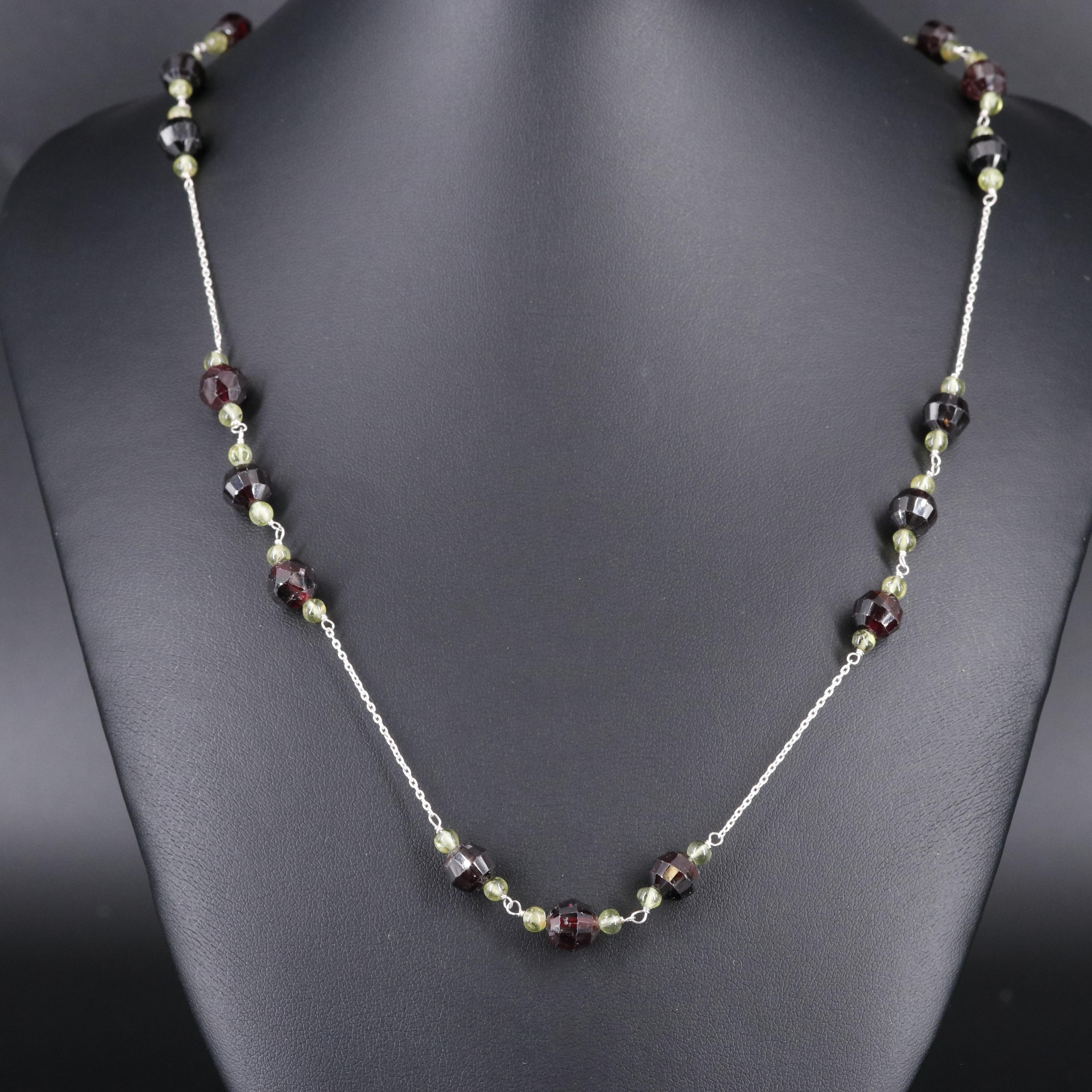 Sterling Silver Gemstone Necklace