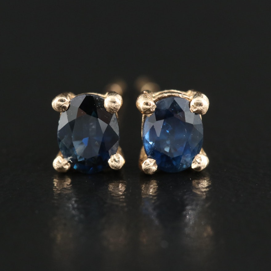 14K Sapphire Stud Earrings