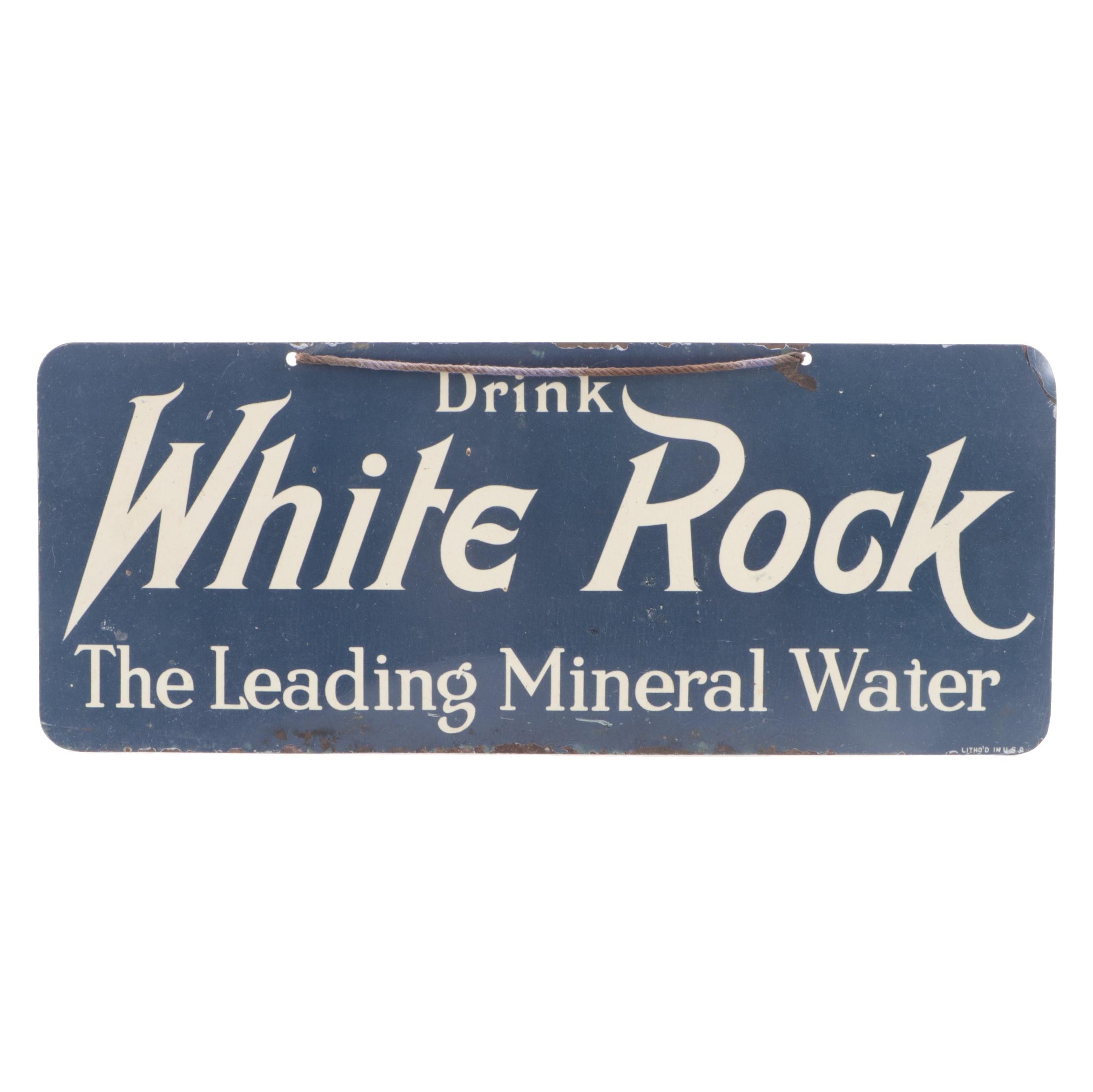 White Rock Mineral Water Metal Sign, Mid-20th Century | EBTH
