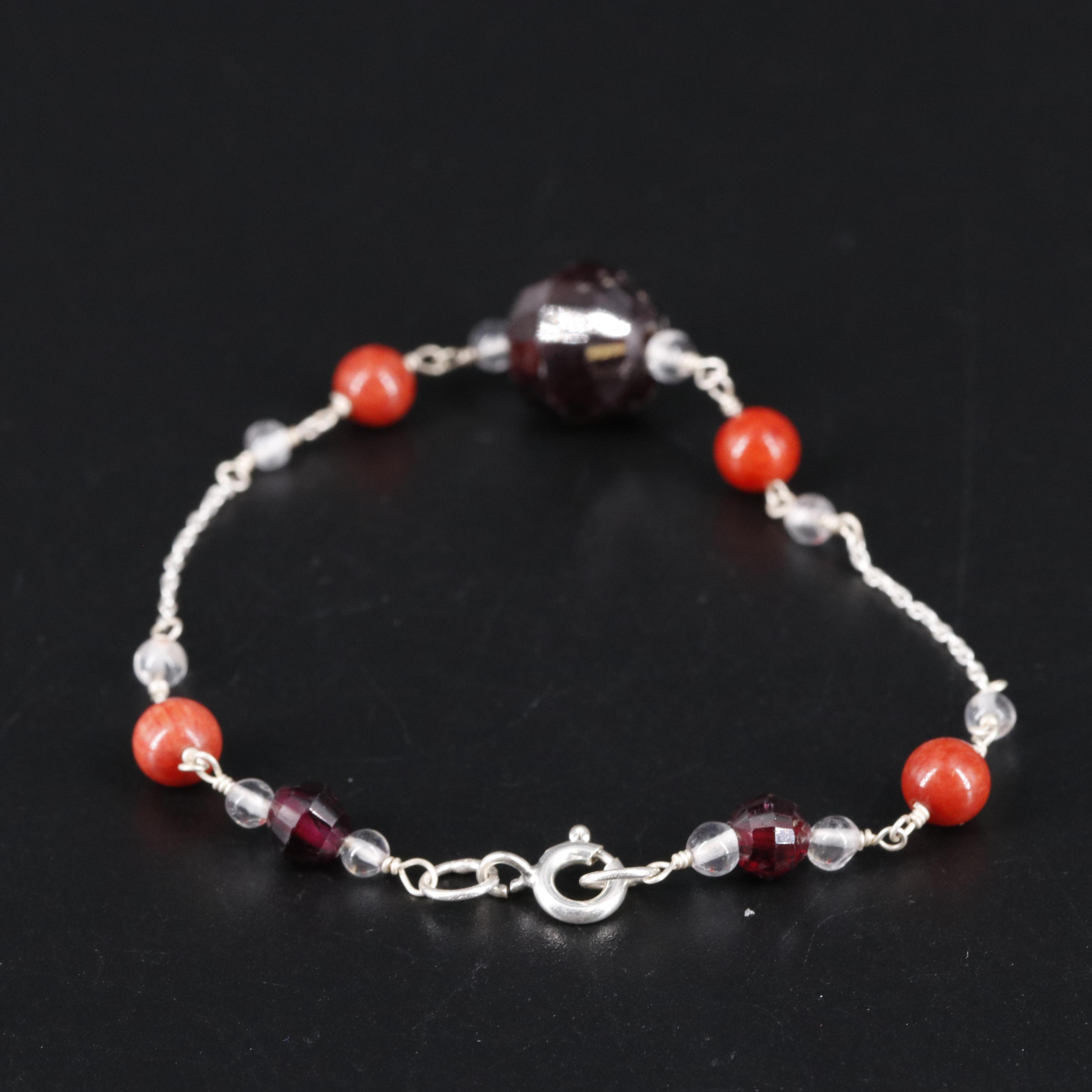 Sterling Silver Gemstone Bracelet