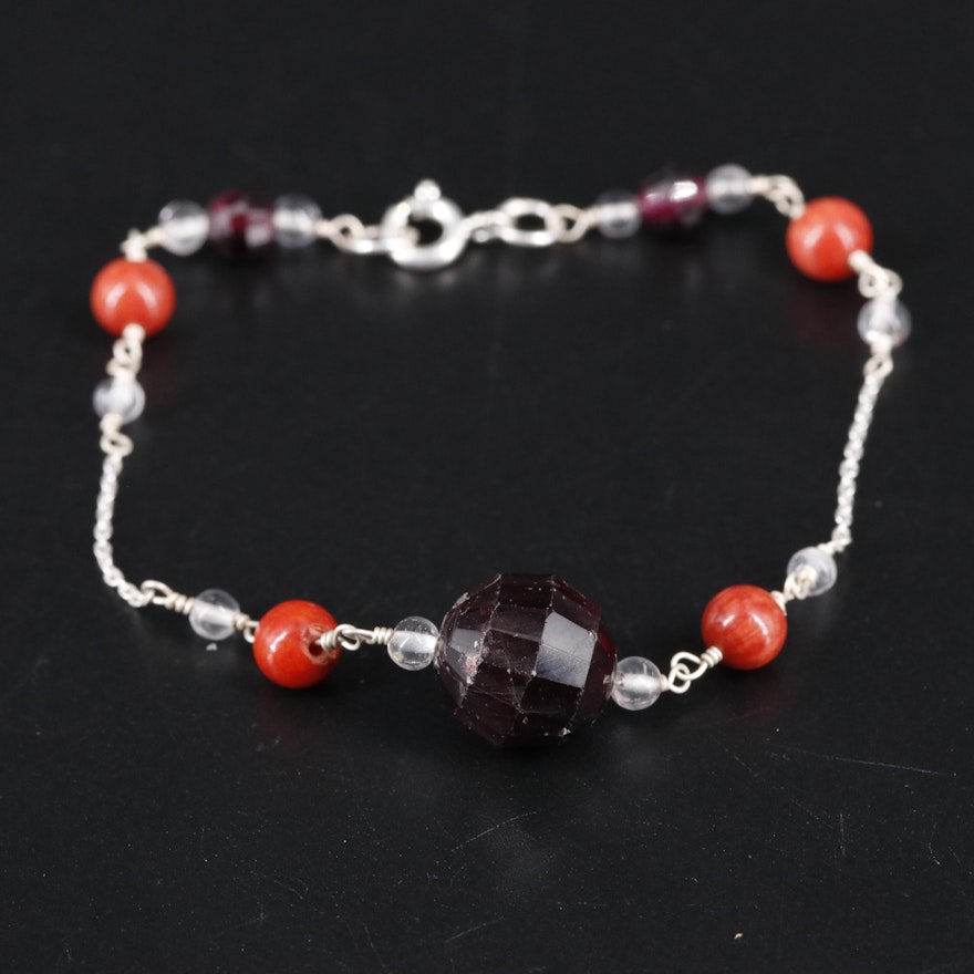 Sterling Silver Gemstone Bracelet