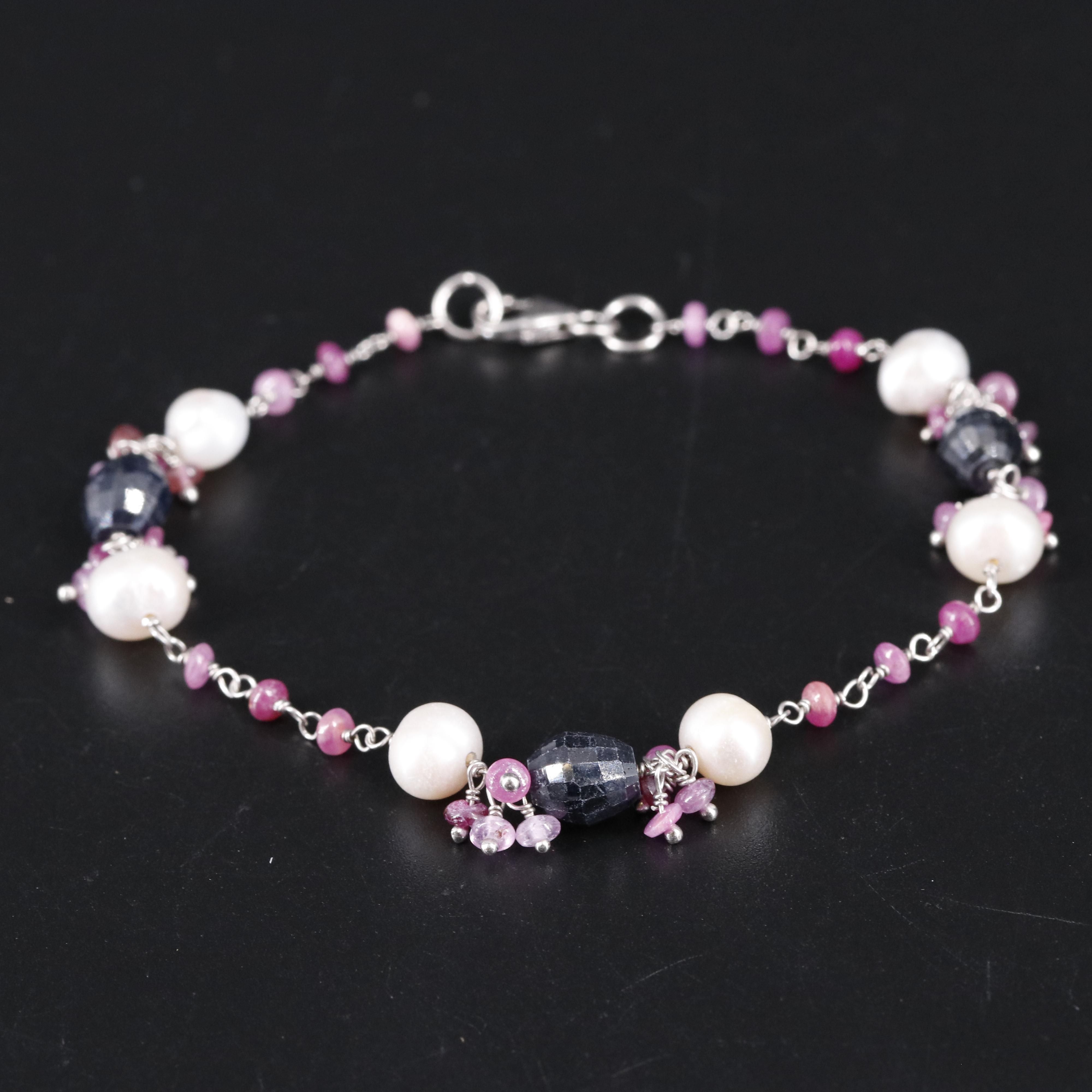 Sterling Silver Gemstone Necklace