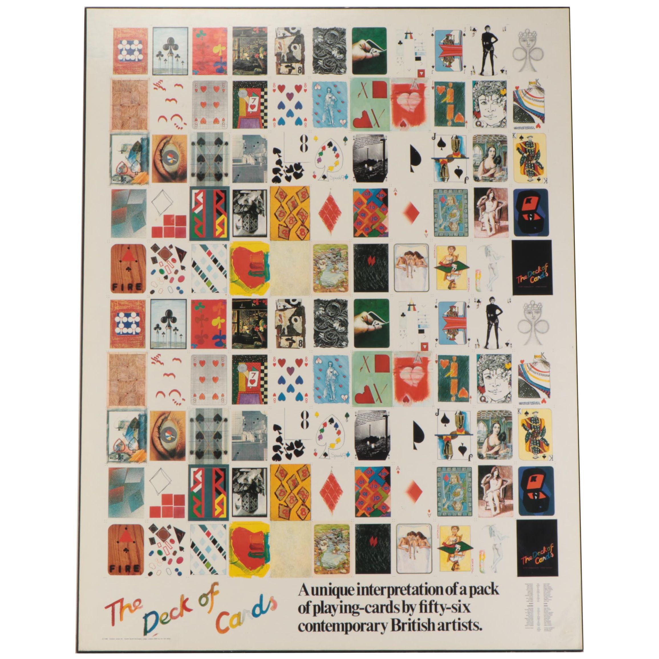 Offset Lithograph Poster "The Deck of Cards," 1980