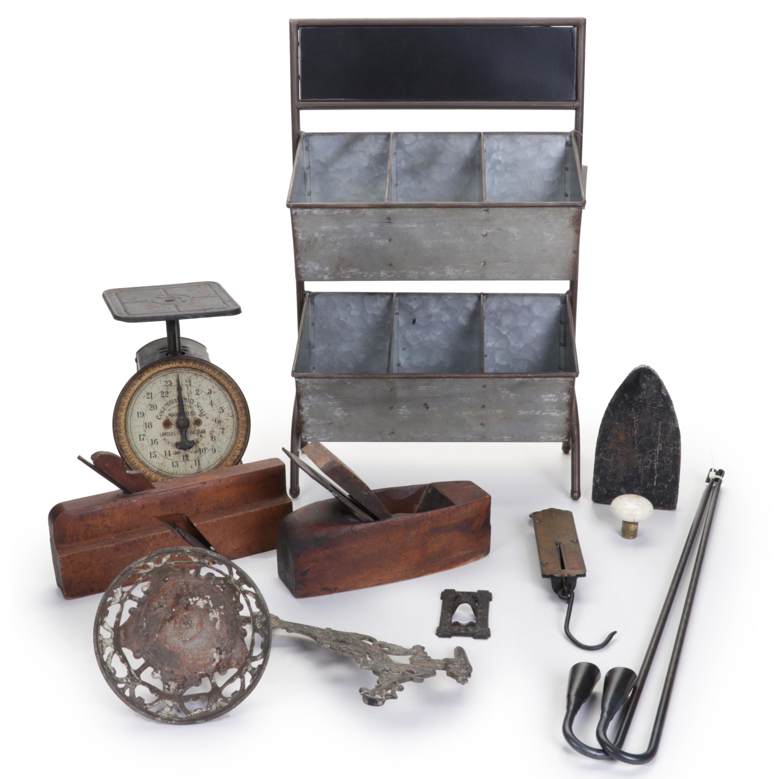 Cast Iron Candle Sconce, Scales, Block Planes and Other Primitive Tools