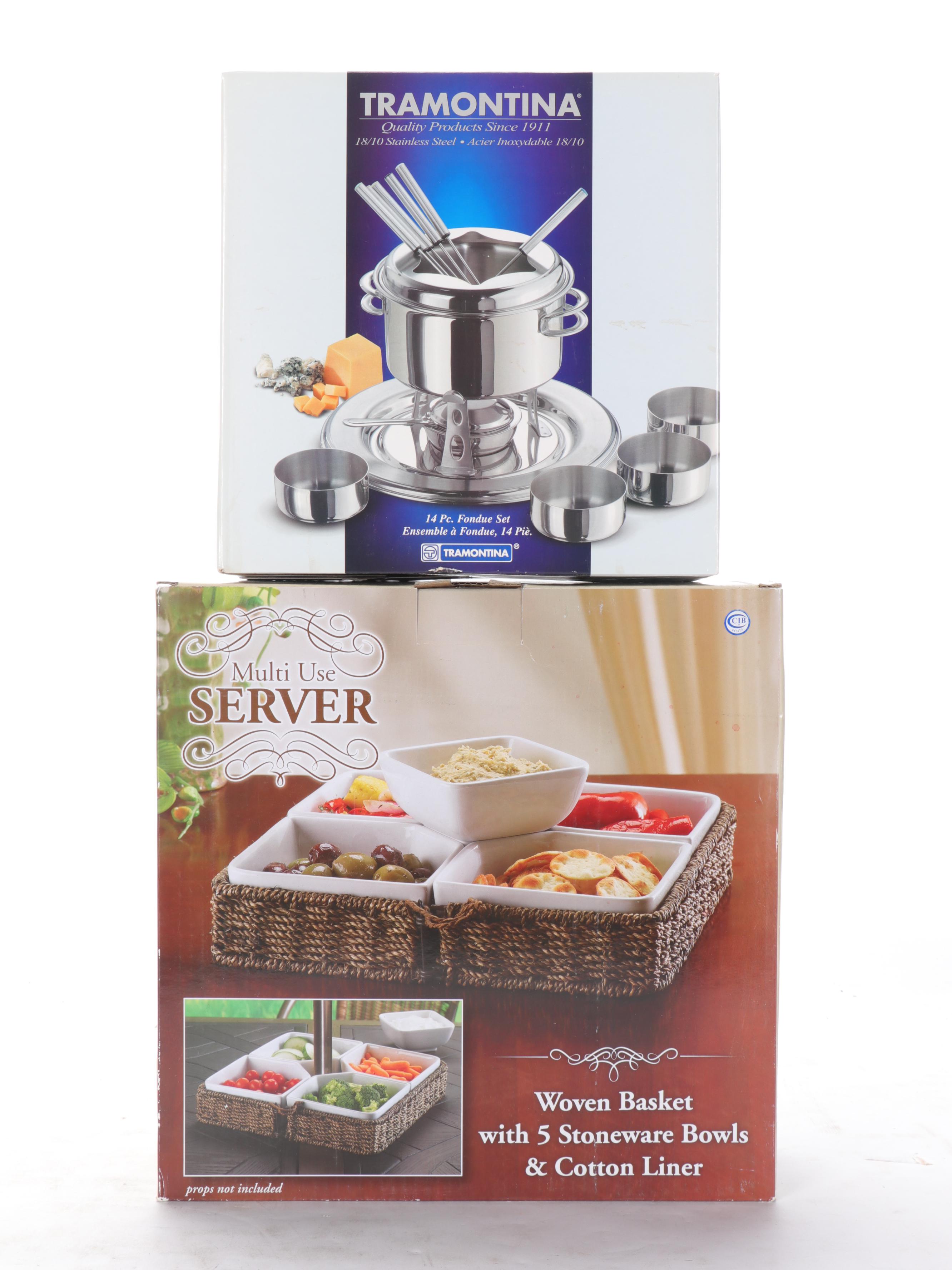 Tramontina Fondue Set with Serveware and Basket Collection