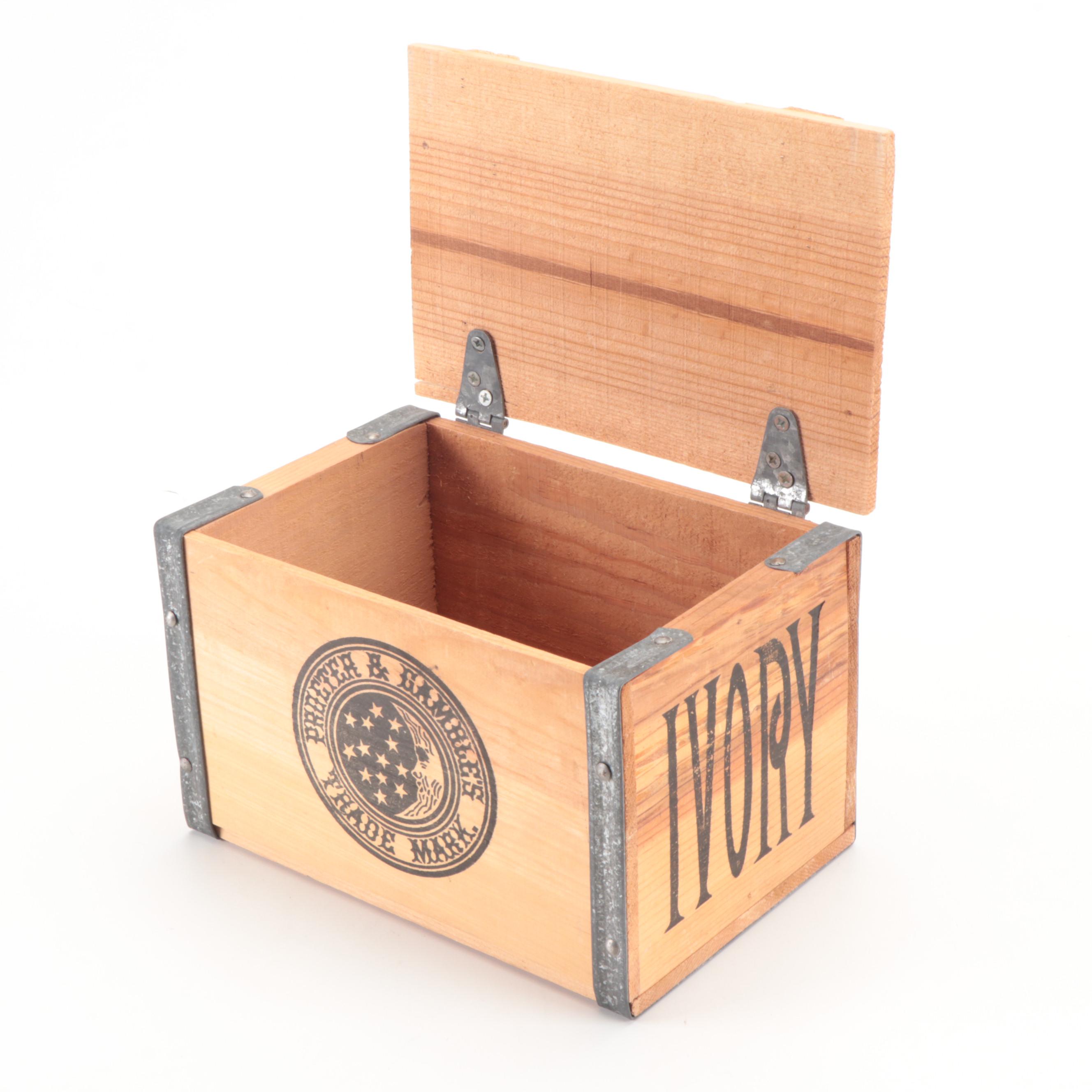 Procter & Gamble Duffle Bags and Wooden Ivory Soap Box