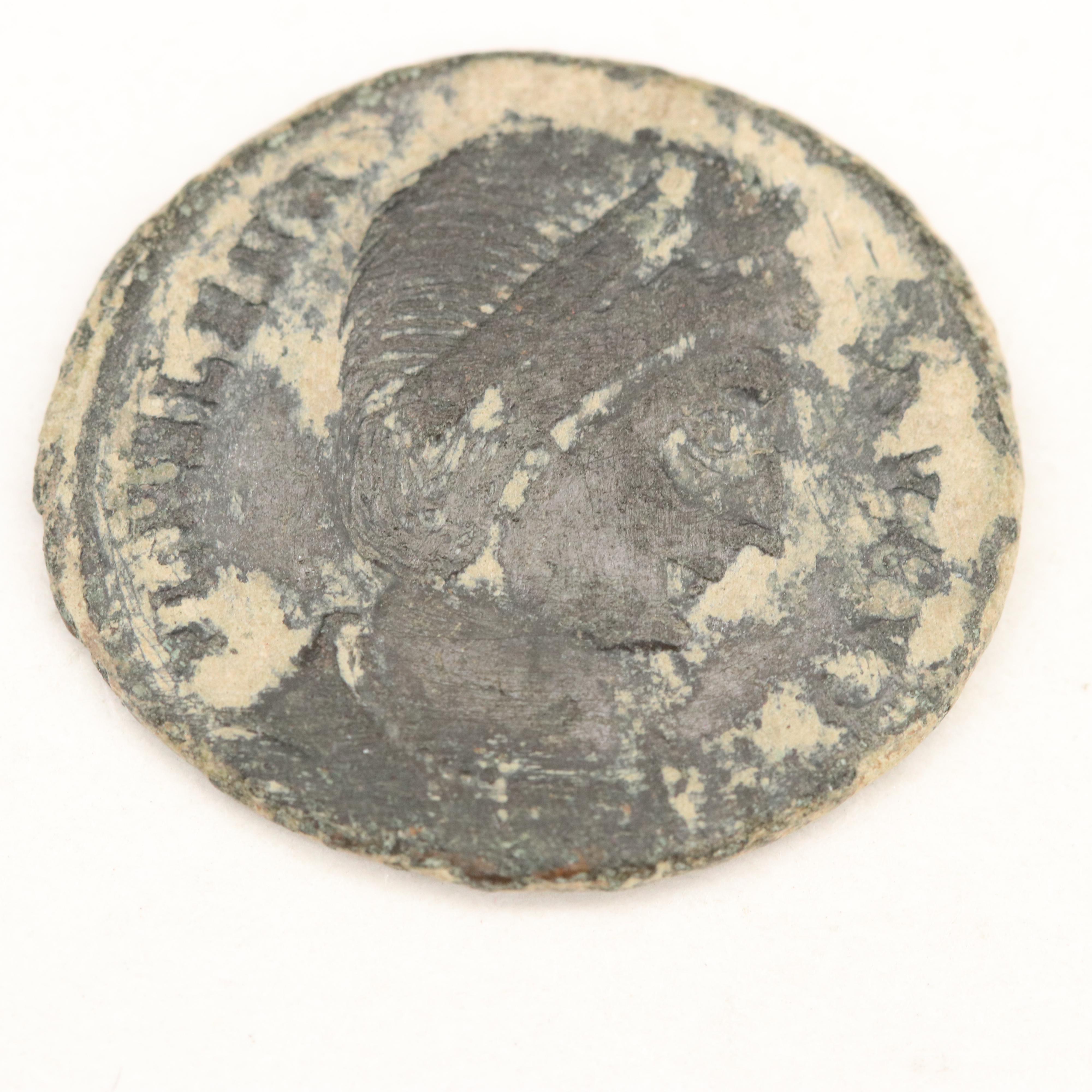 Ancient Roman Imperial AE3 Coin of Helena, ca. 324 AD