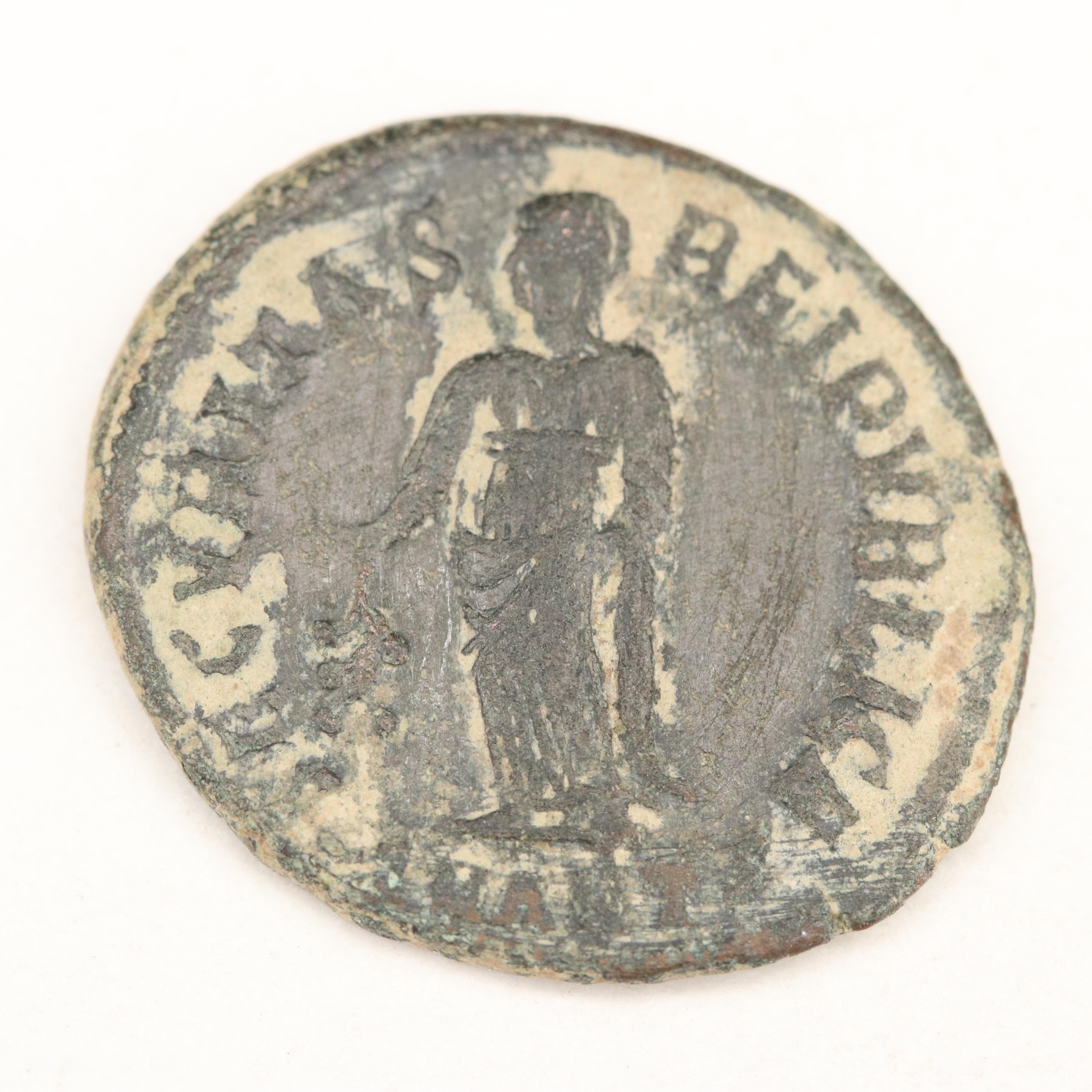 Ancient Roman Imperial AE3 Coin of Helena, ca. 324 AD