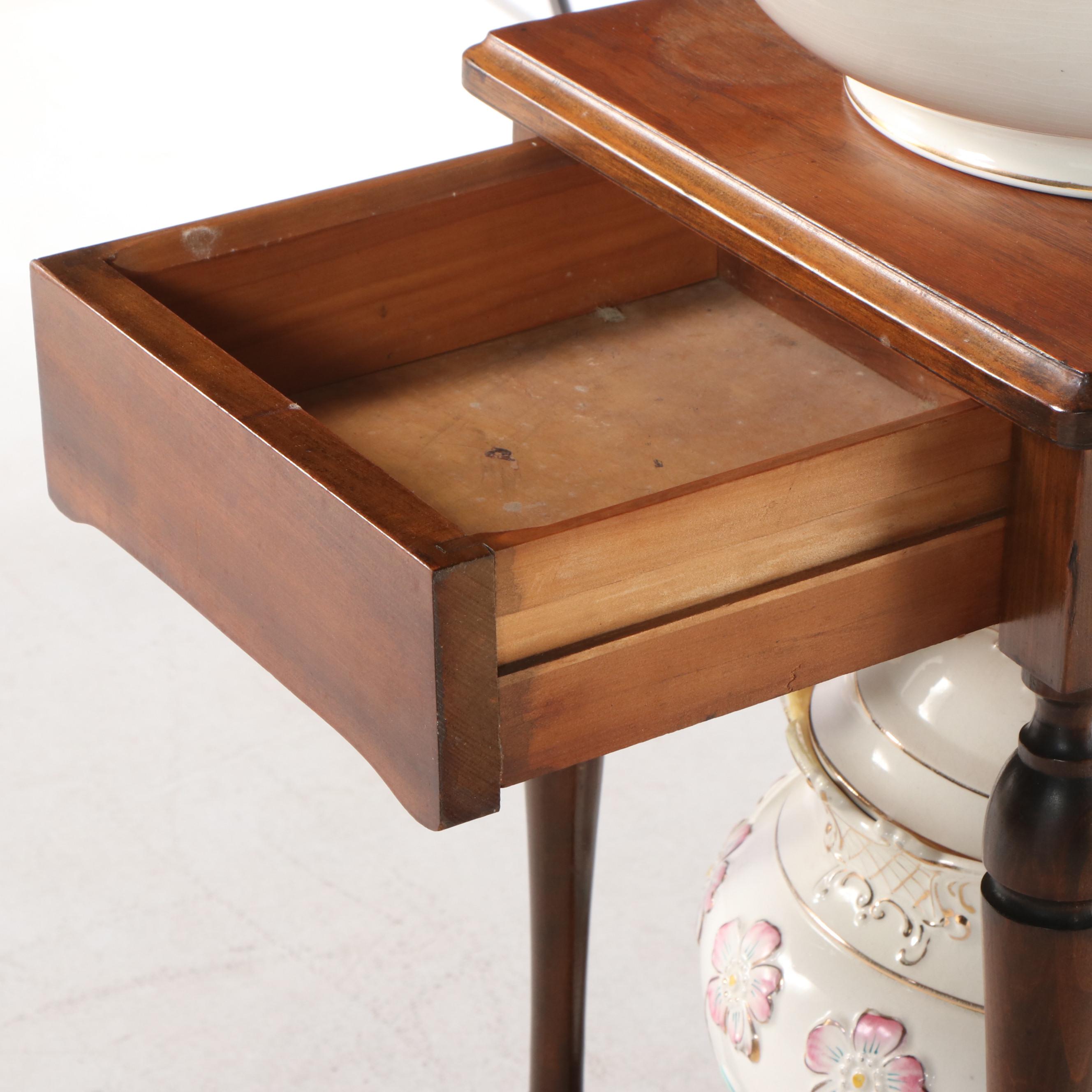Washstand with Pitcher and Basin Set and Chamber Pot
