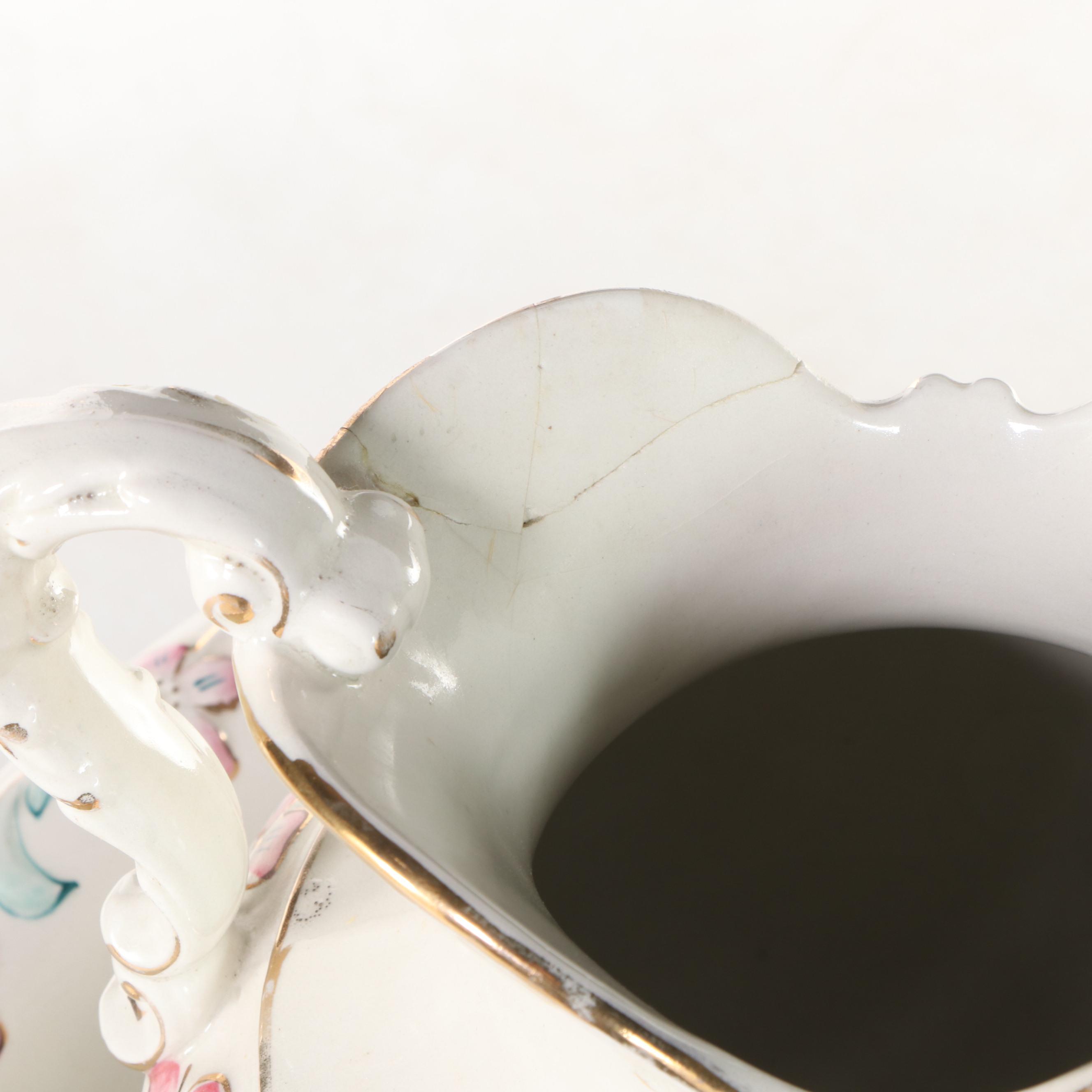 Washstand with Pitcher and Basin Set and Chamber Pot
