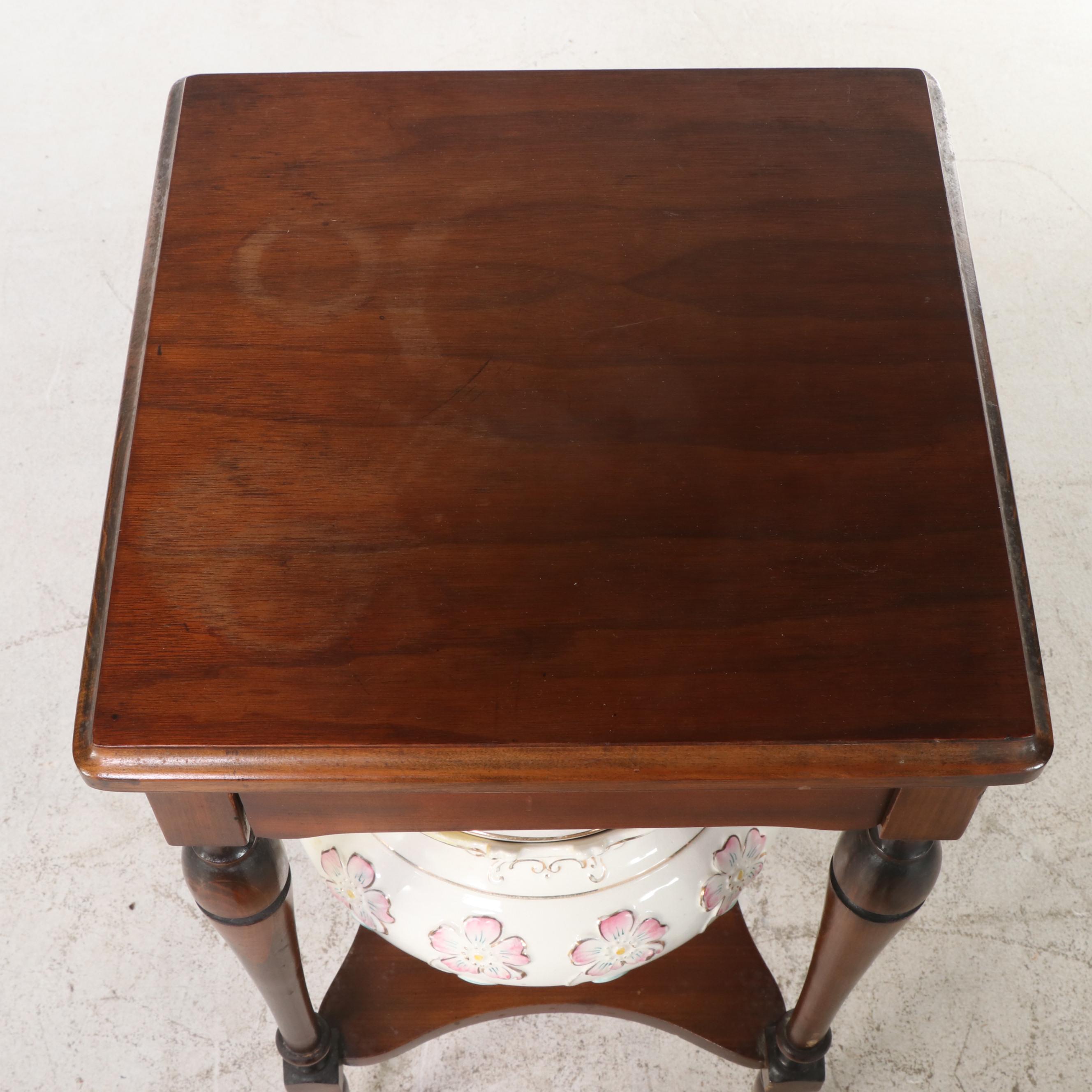 Washstand with Pitcher and Basin Set and Chamber Pot