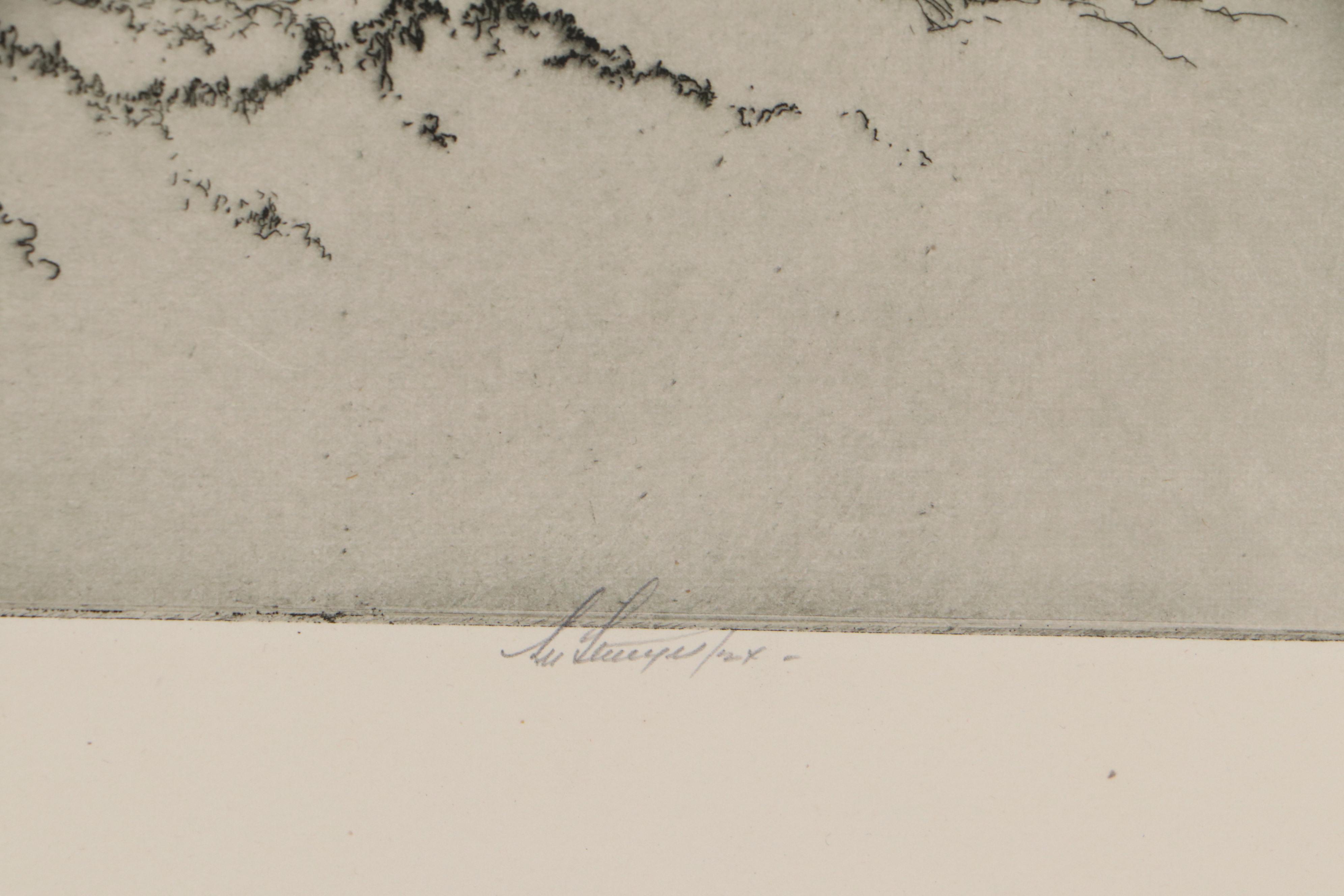 Lee Sturges Mountain Landscape Etchings, Circa 1920