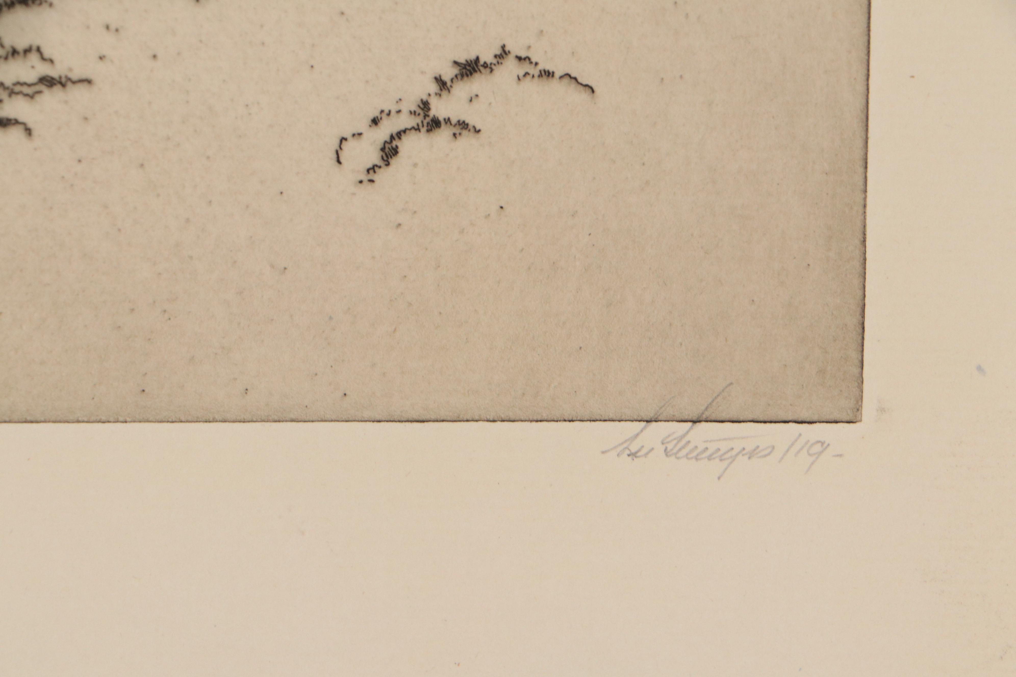 Lee Sturges Mountain Landscape Etchings, Circa 1920