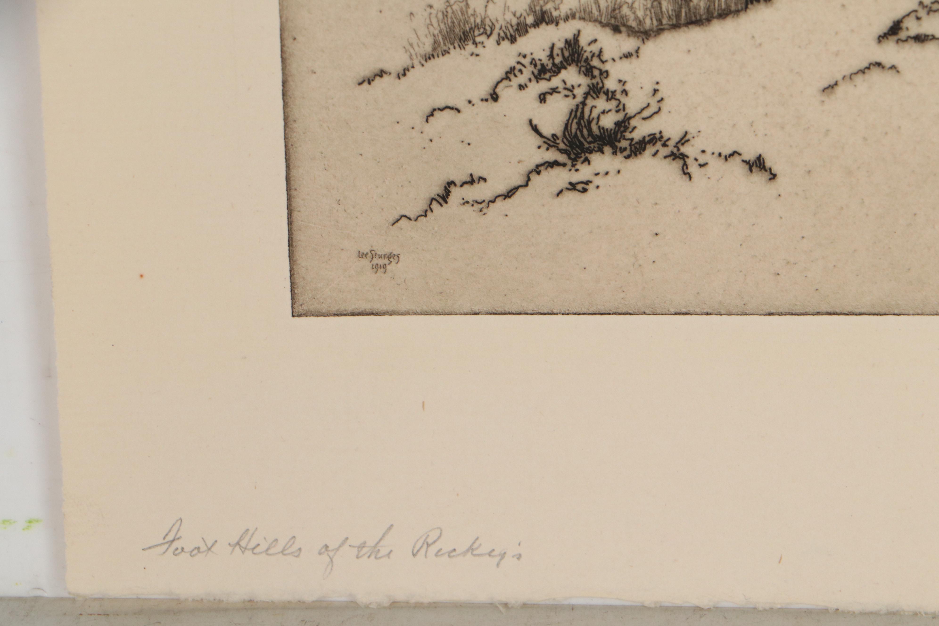 Lee Sturges Mountain Landscape Etchings, Circa 1920