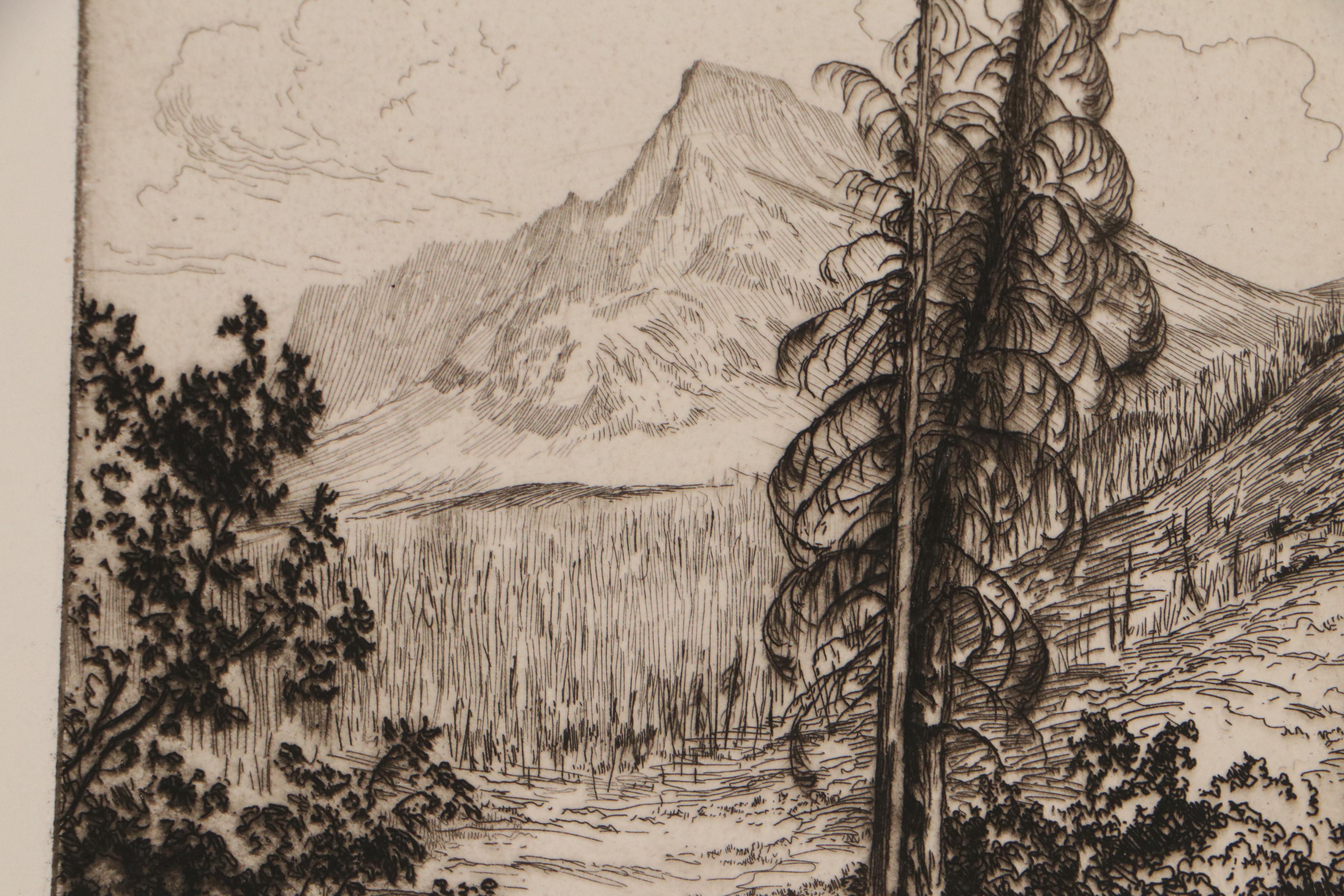 Lee Sturges Mountain Landscape Etchings, Circa 1920