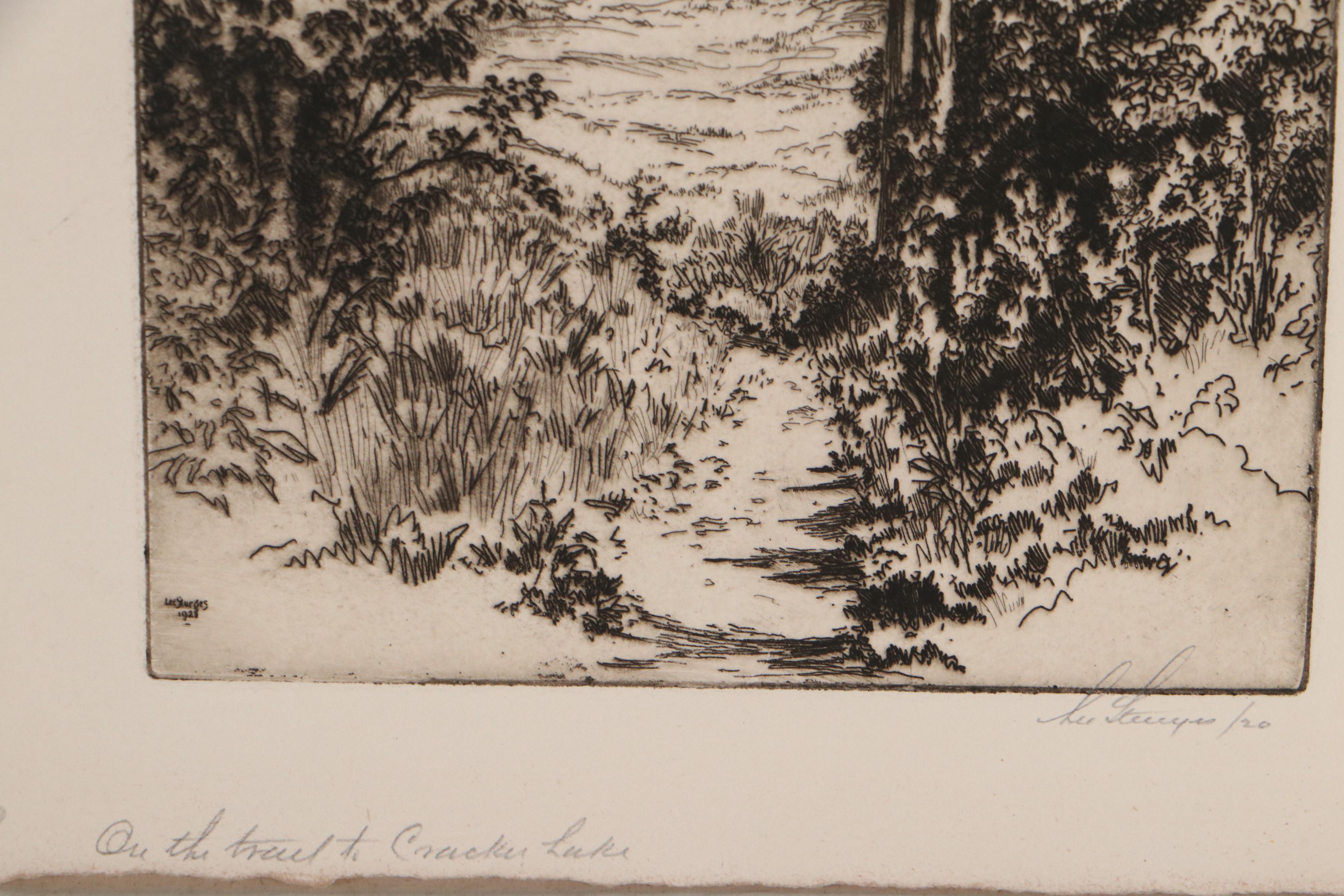 Lee Sturges Mountain Landscape Etchings, Circa 1920