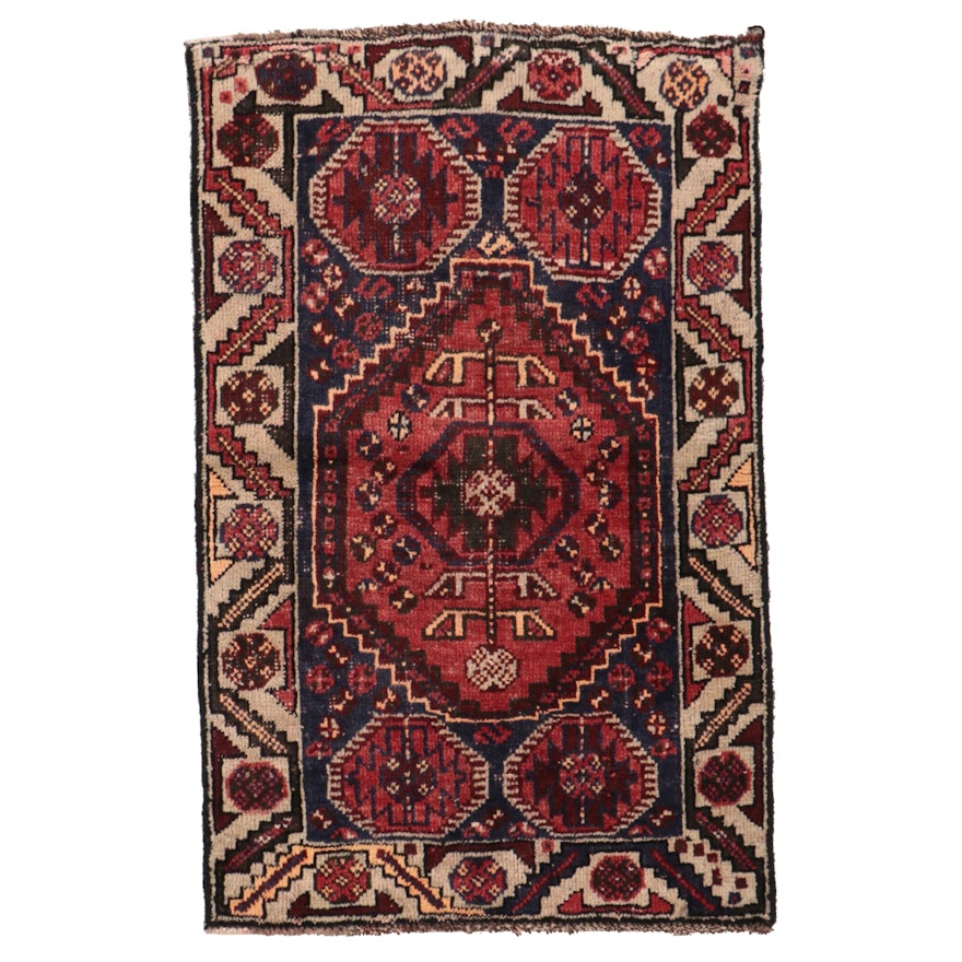 2'4 x 7'10 Hand-Knotted Persian Qashqai Accent Rug