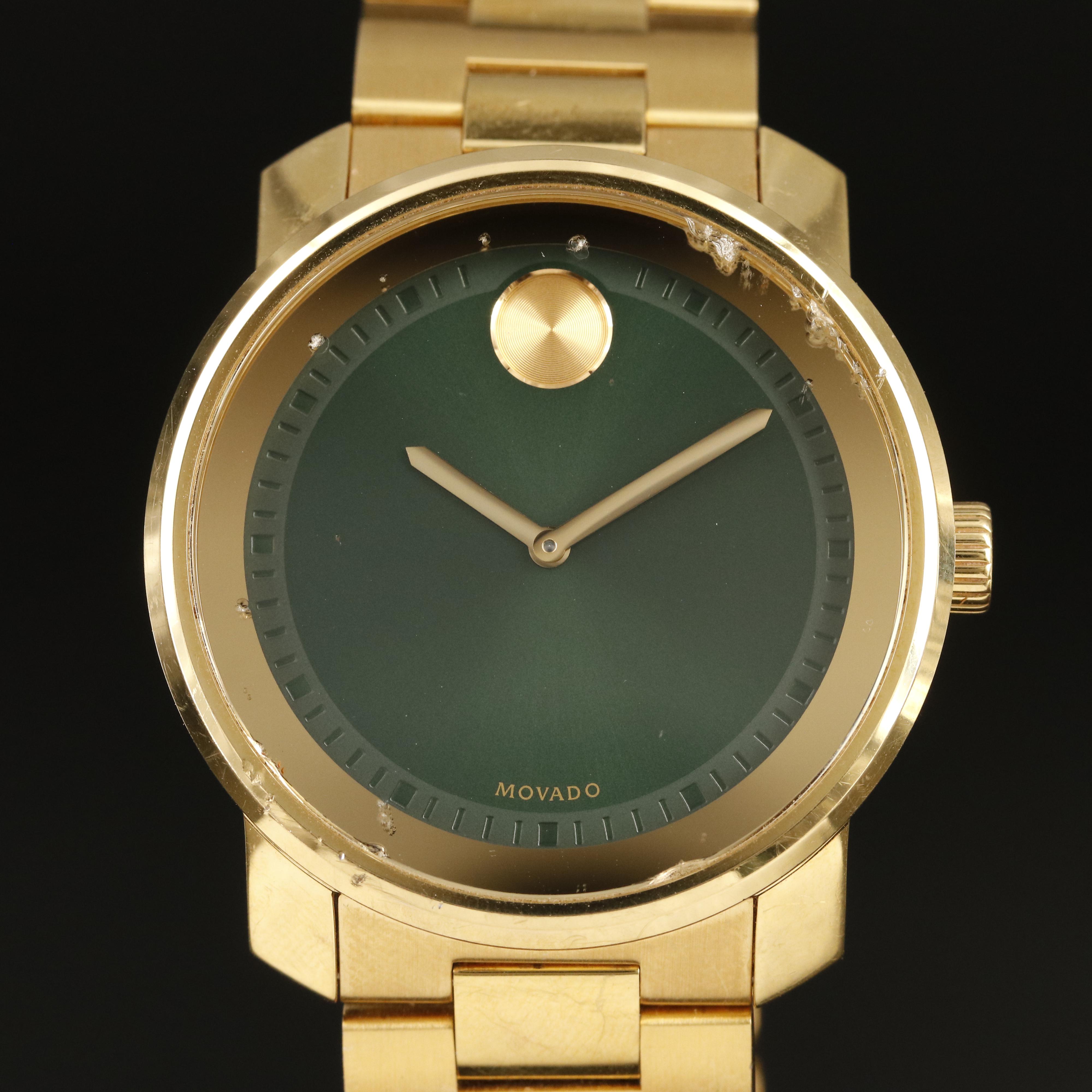 Movado Bold Green Dial Watch