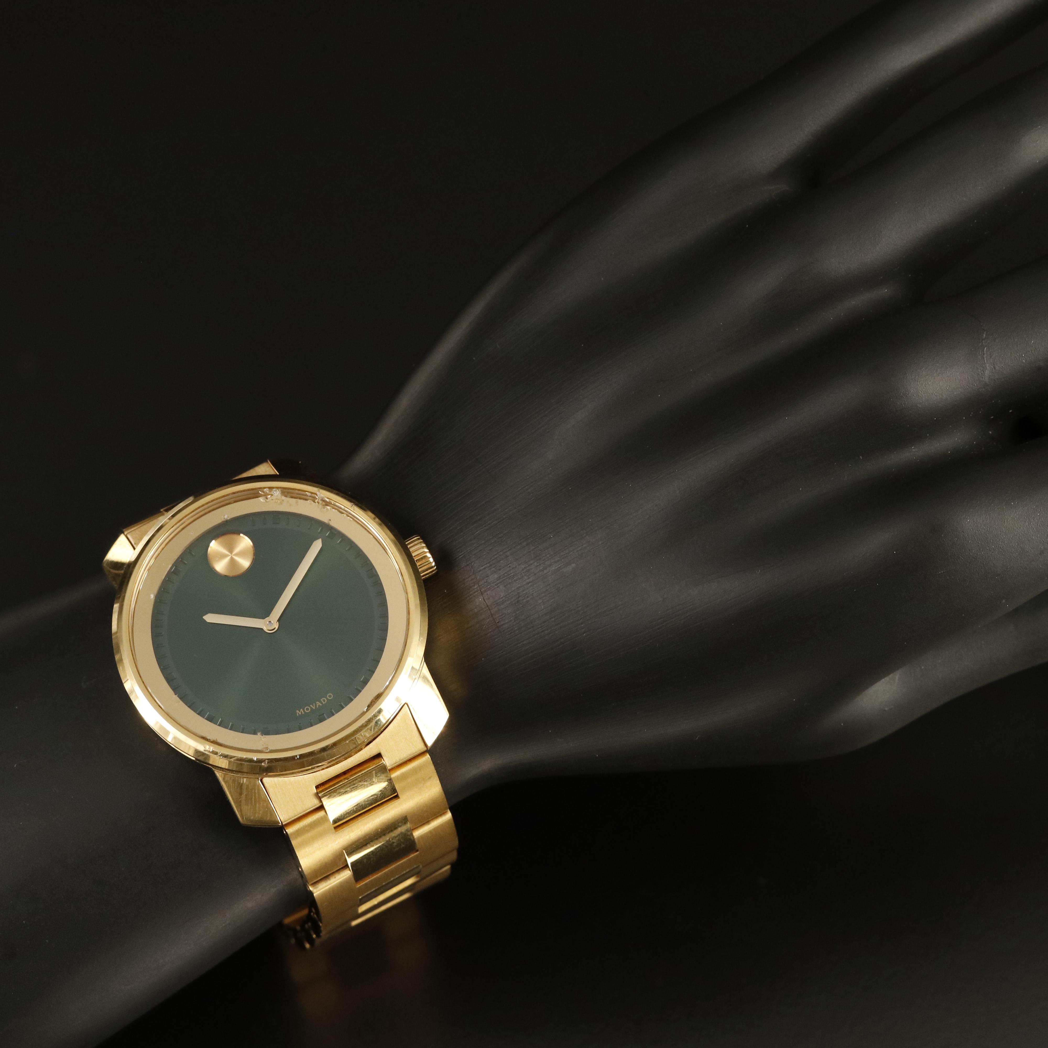Movado Bold Green Dial Watch