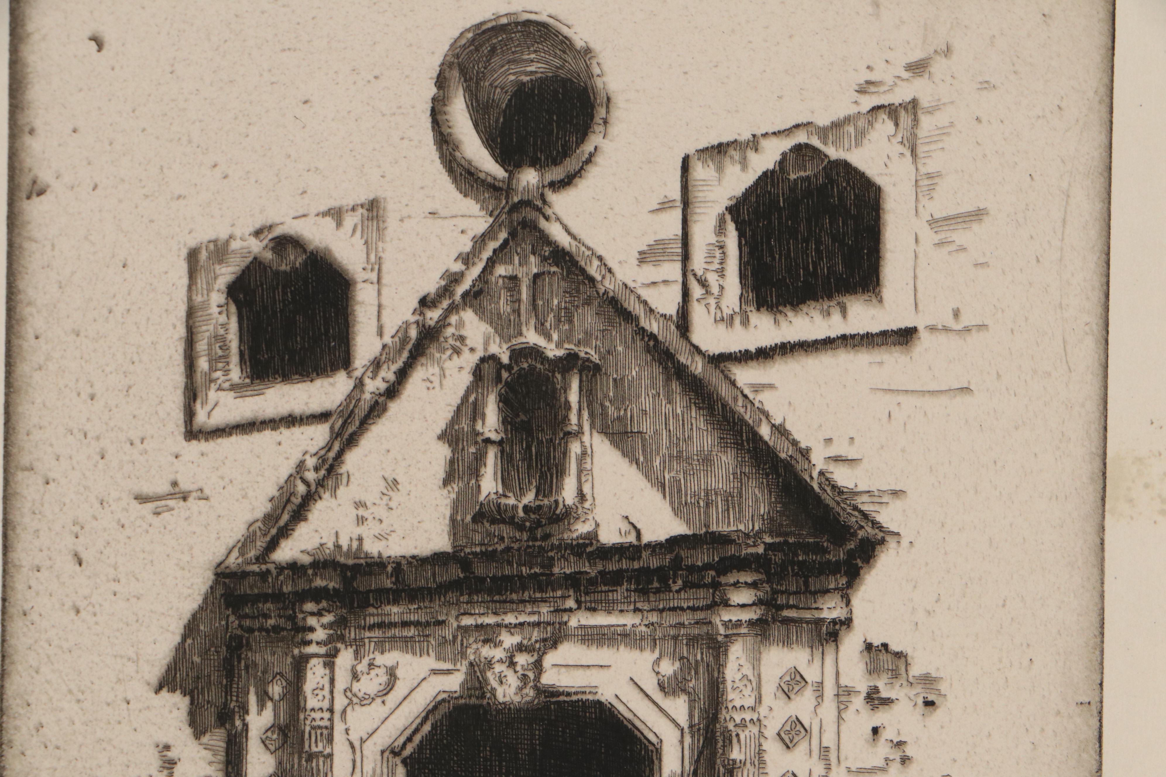 Lee Sturges Landscape Etchings Including "In The Garden of the Alamo"