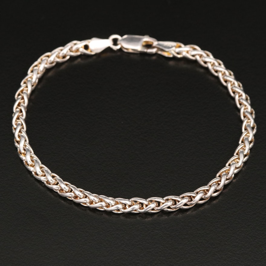 Italian Sterilng Fancy Link Bracelet