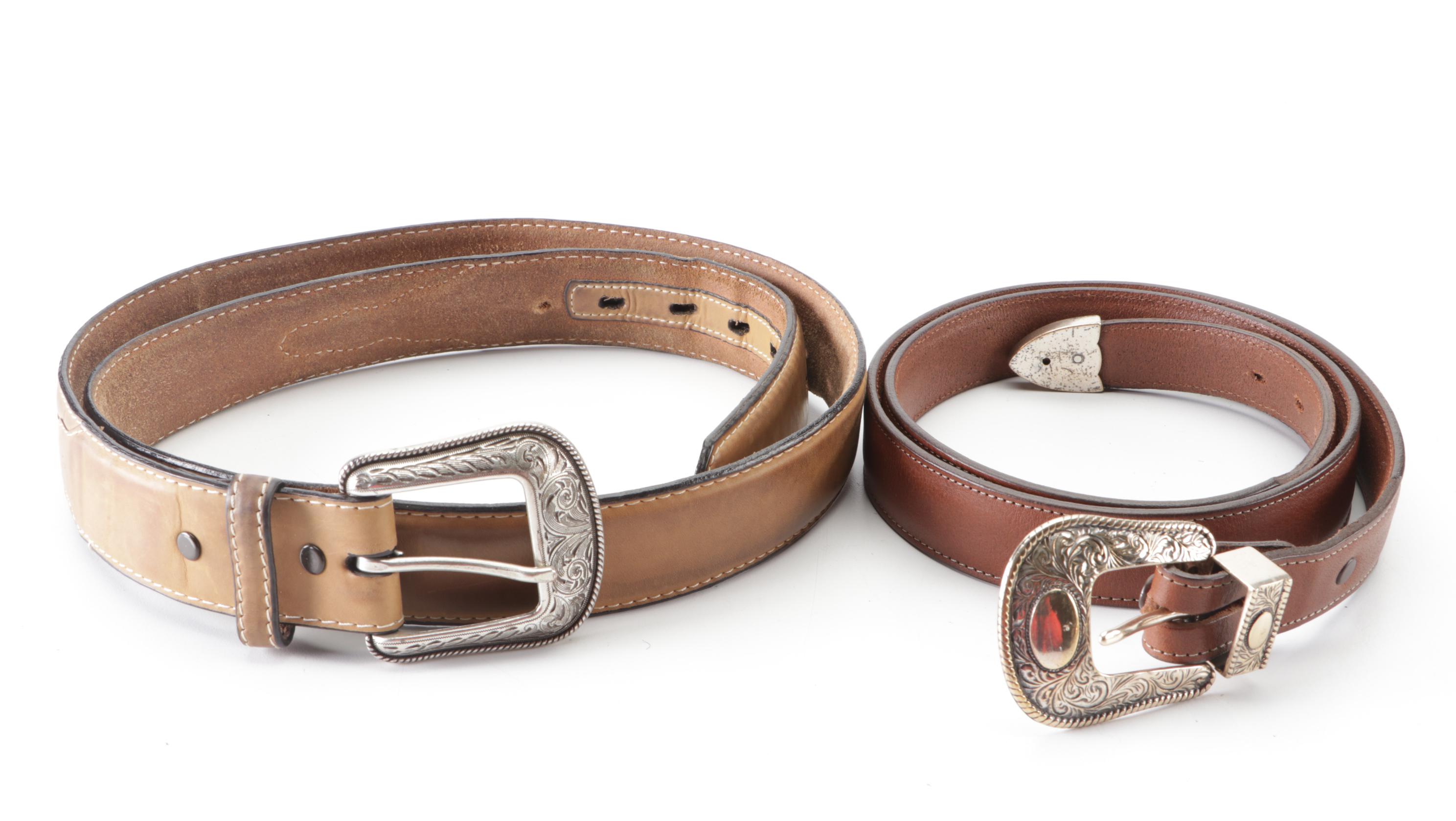 Wrangler, 3D Belt, Ariat, and More Western Style Leather Belts