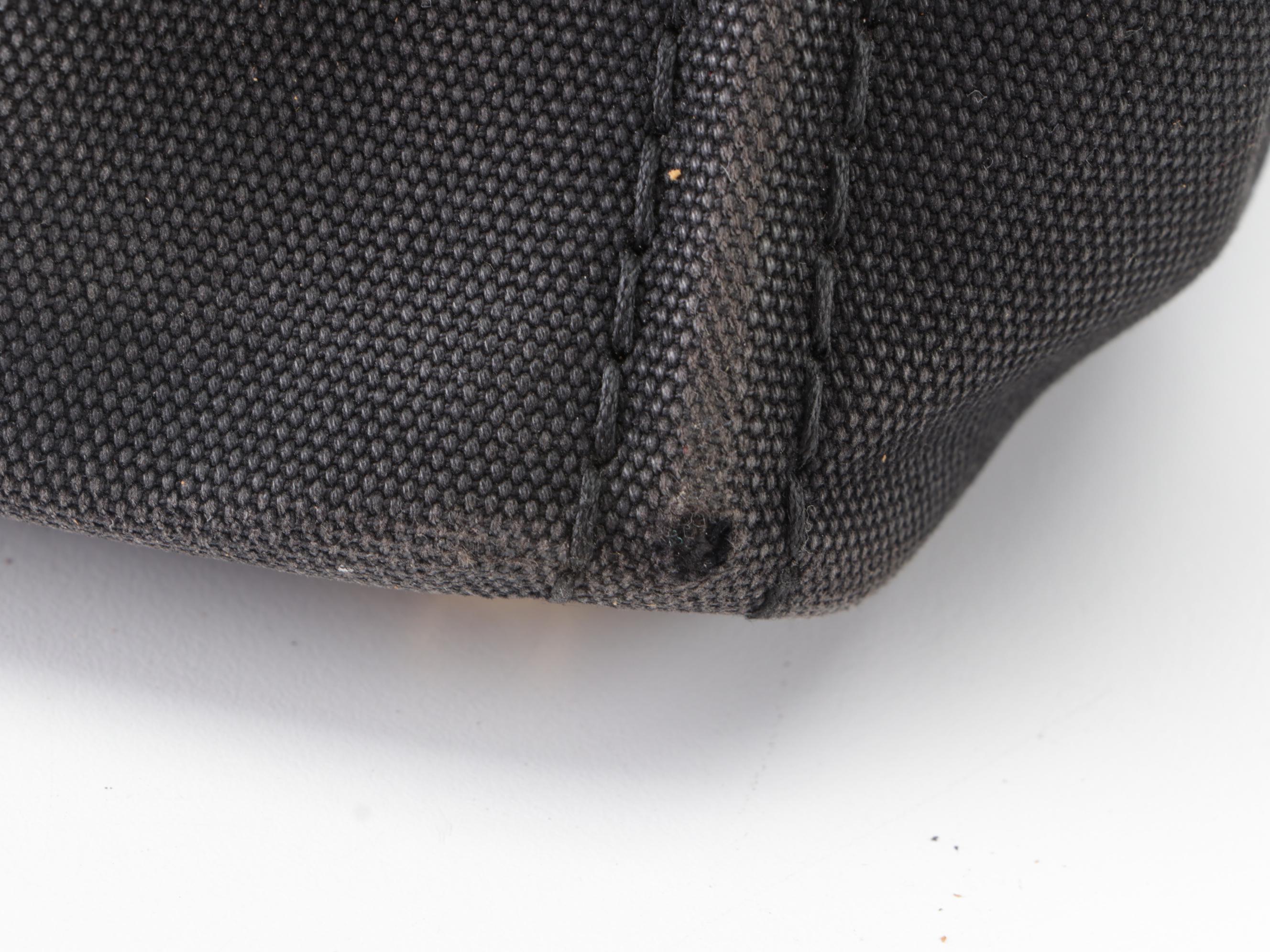 Prada Small Logo Tote in Black Canapa Canvas