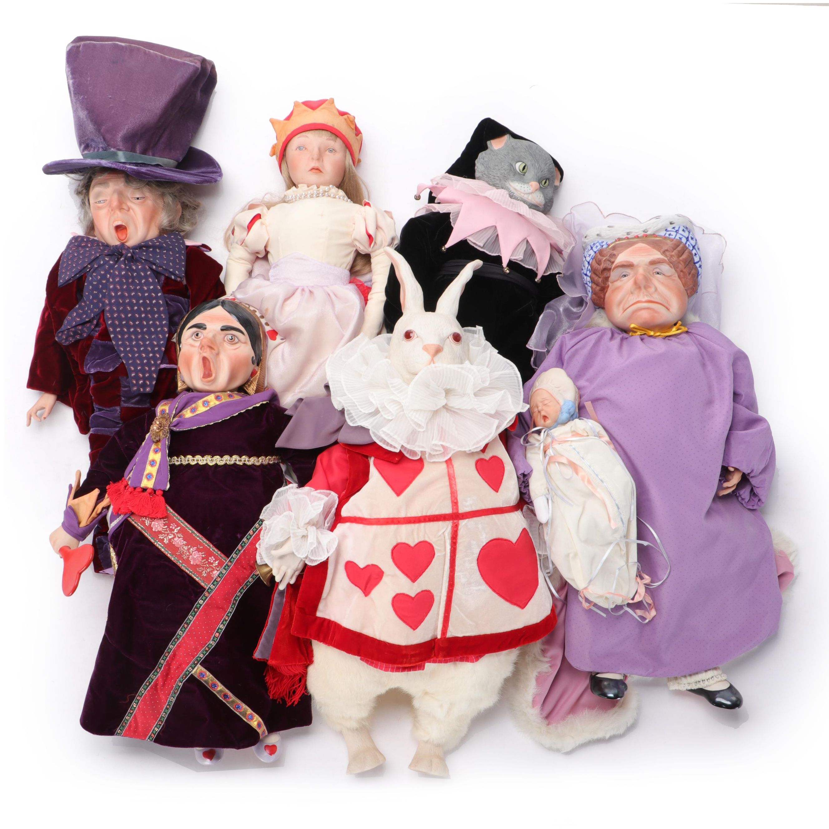 Silvestri "Alice in Wonderland" Numbered Limited Edition Character Dolls, 1985