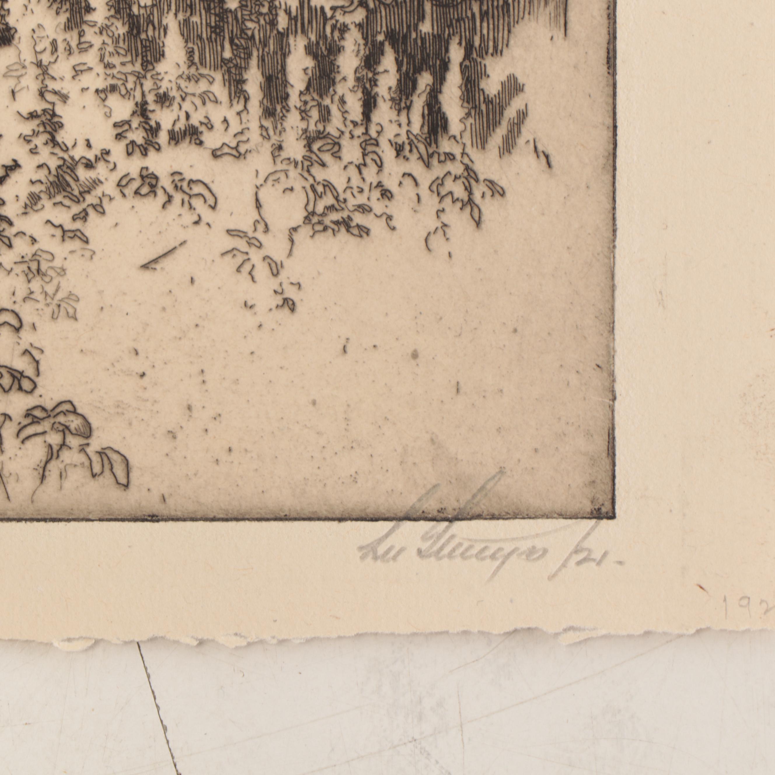 Lee Sturges Mountain Landscape Etchings, Circa 1920