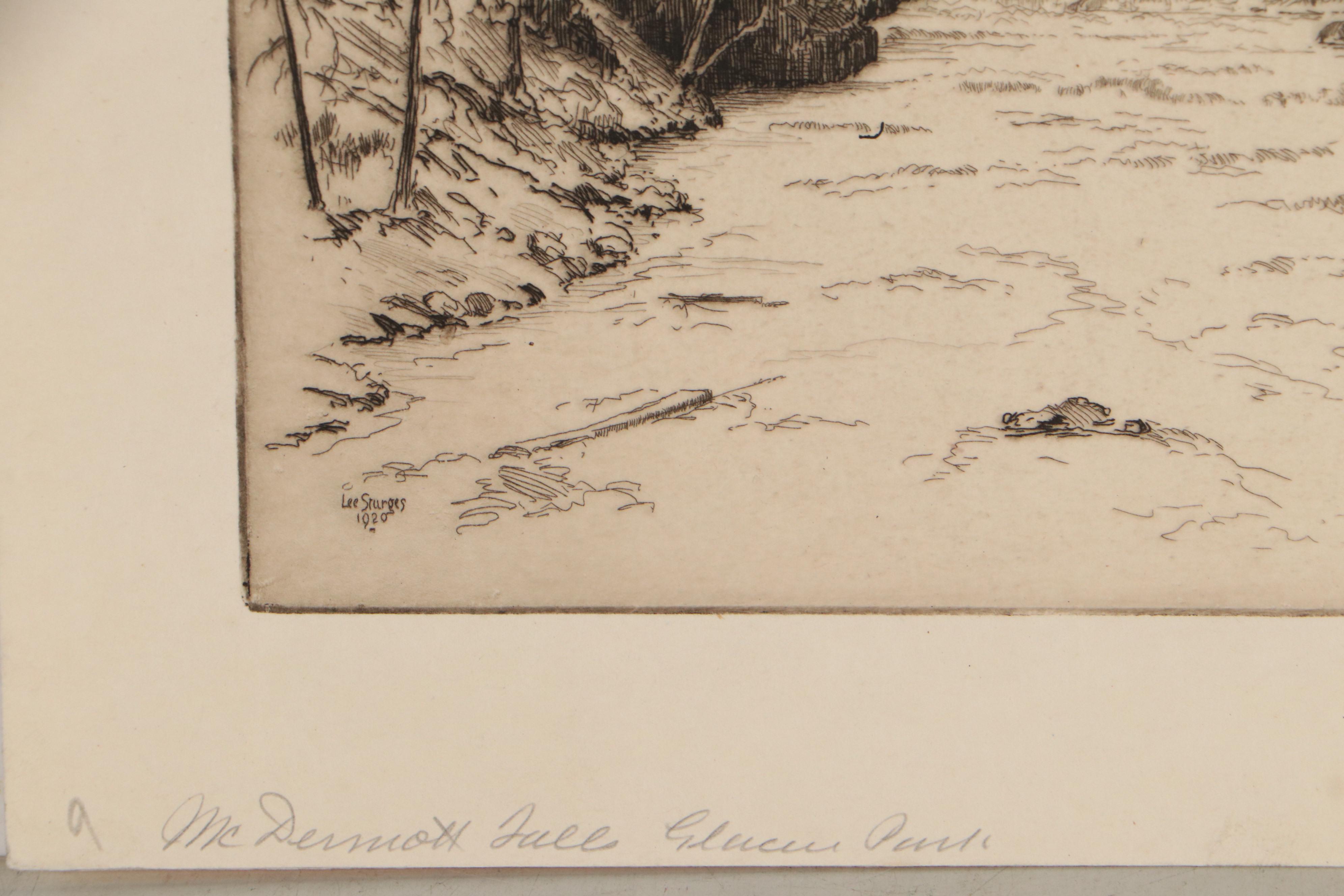 Lee Sturges Etchings Including "Stark's Peak," 1921