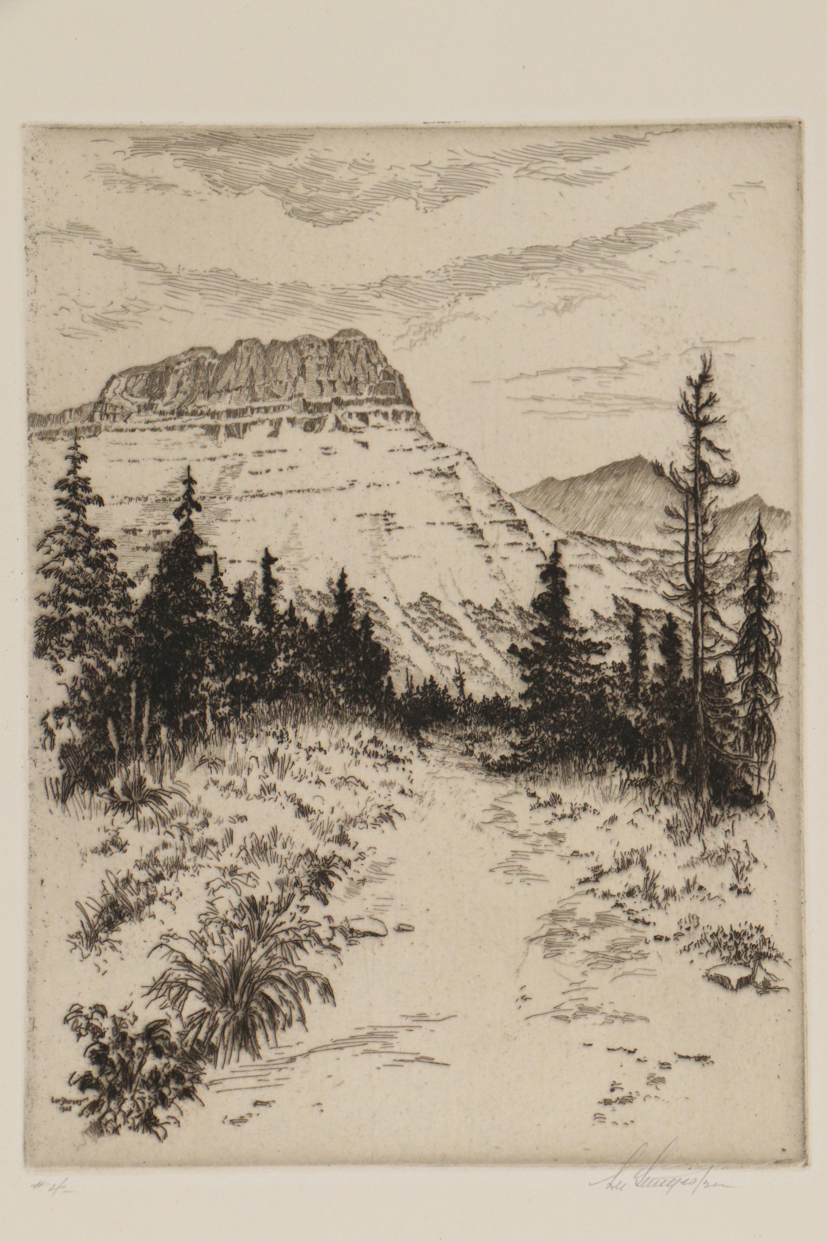 Lee Sturges Etchings Including "Stark's Peak," 1921
