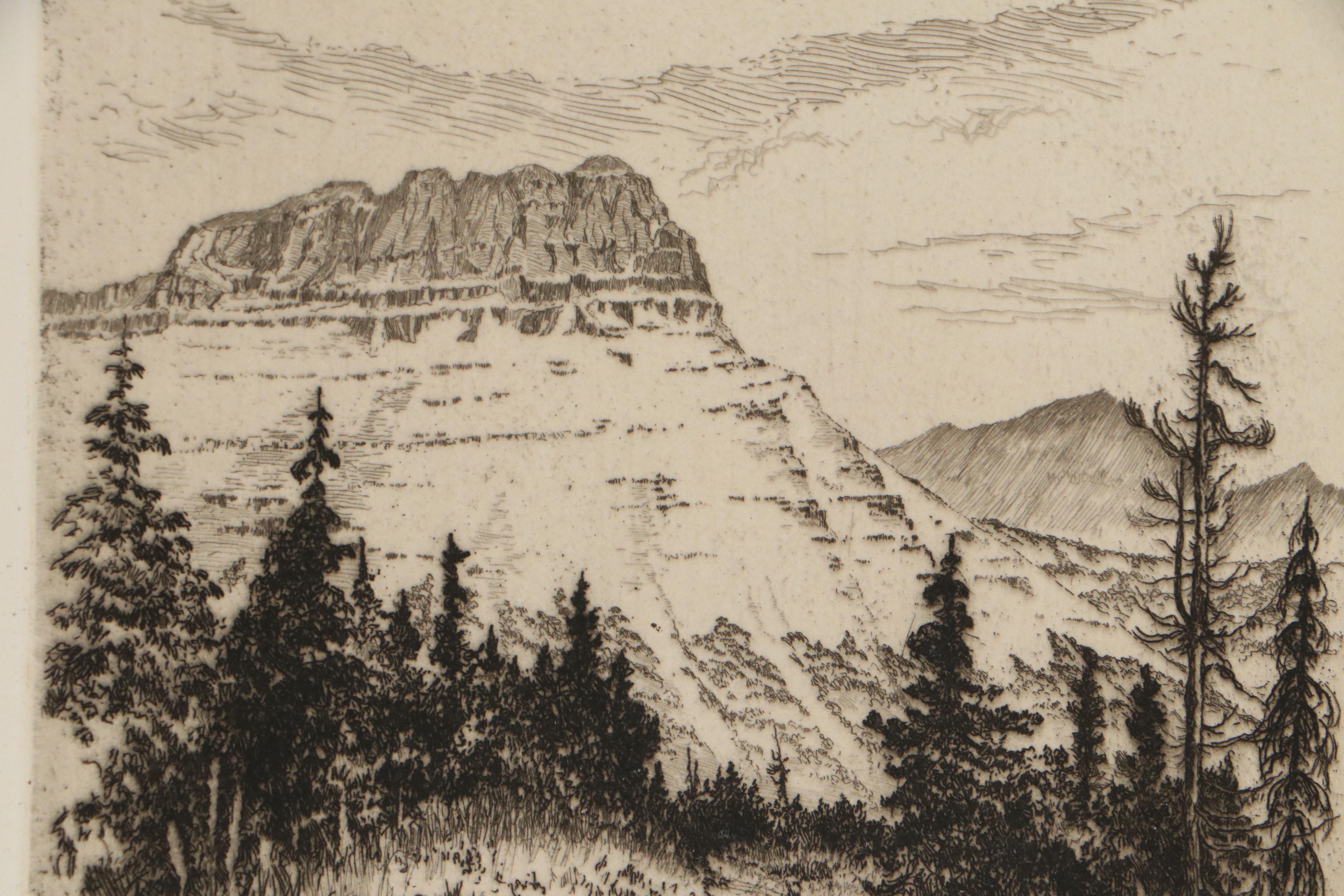 Lee Sturges Etchings Including "Stark's Peak," 1921