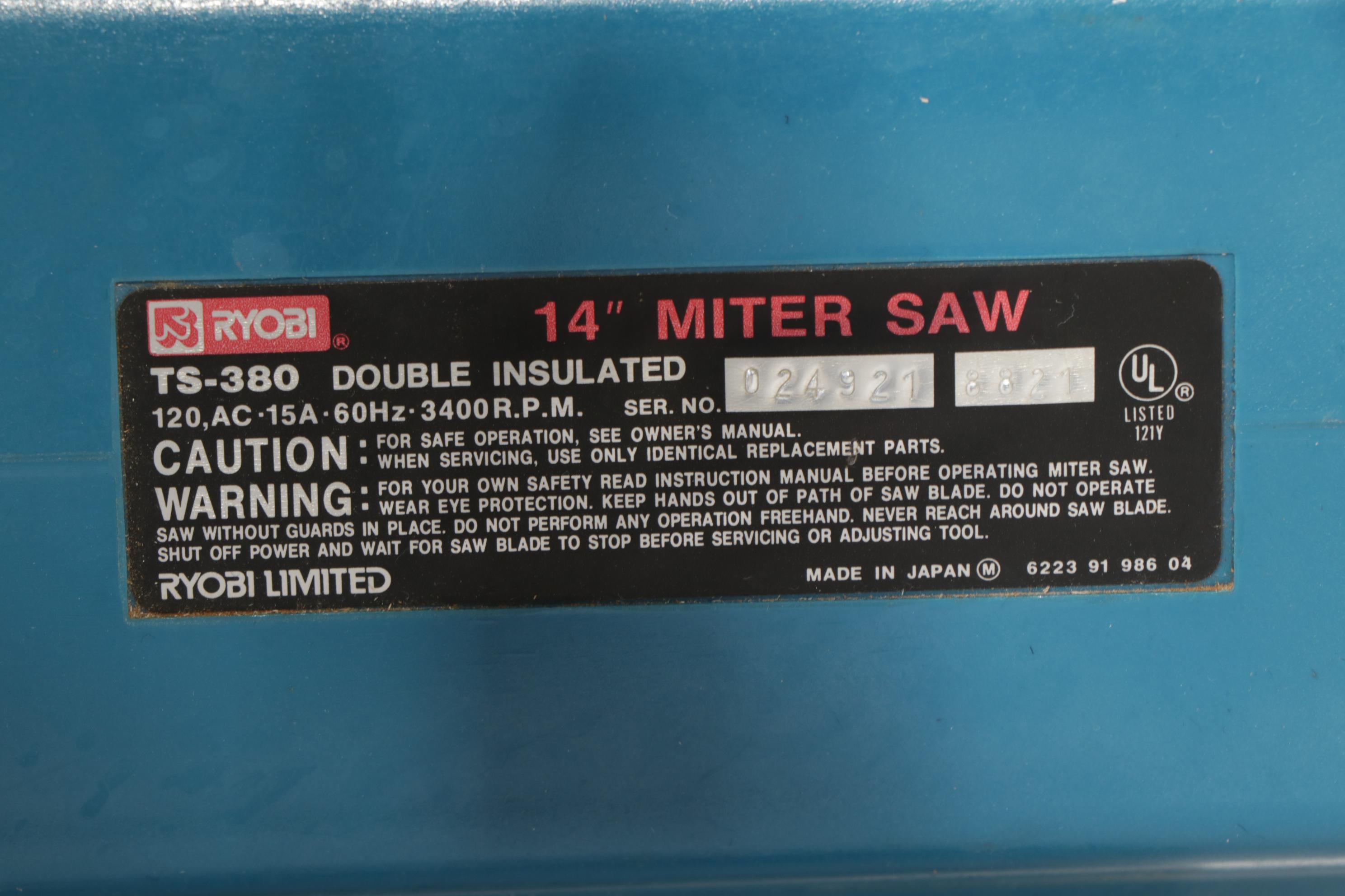 Ryobi 14-Inch Miter Saw