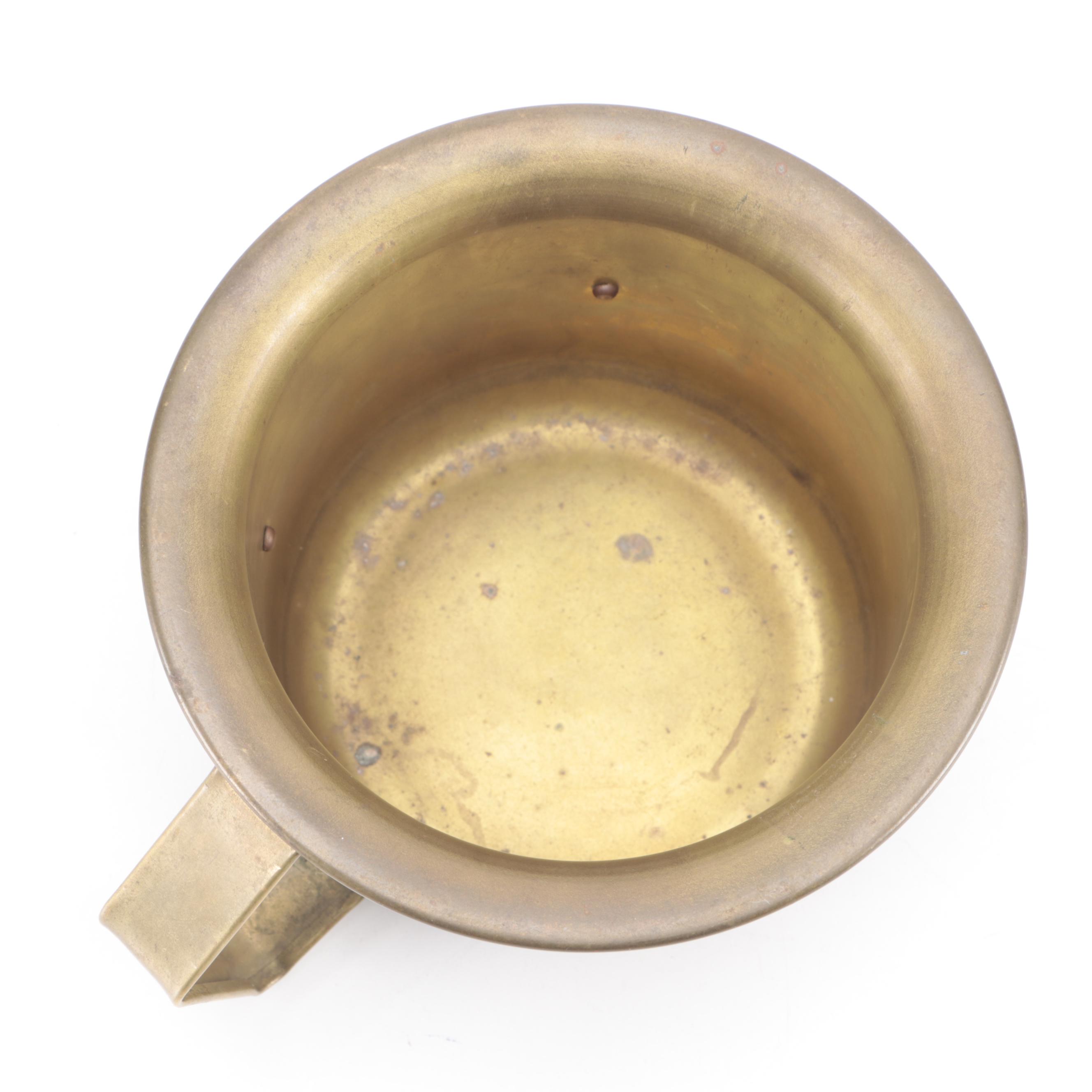 Central Pacific Railroad Brass Chamber Pot, Early to Mid-20th Century