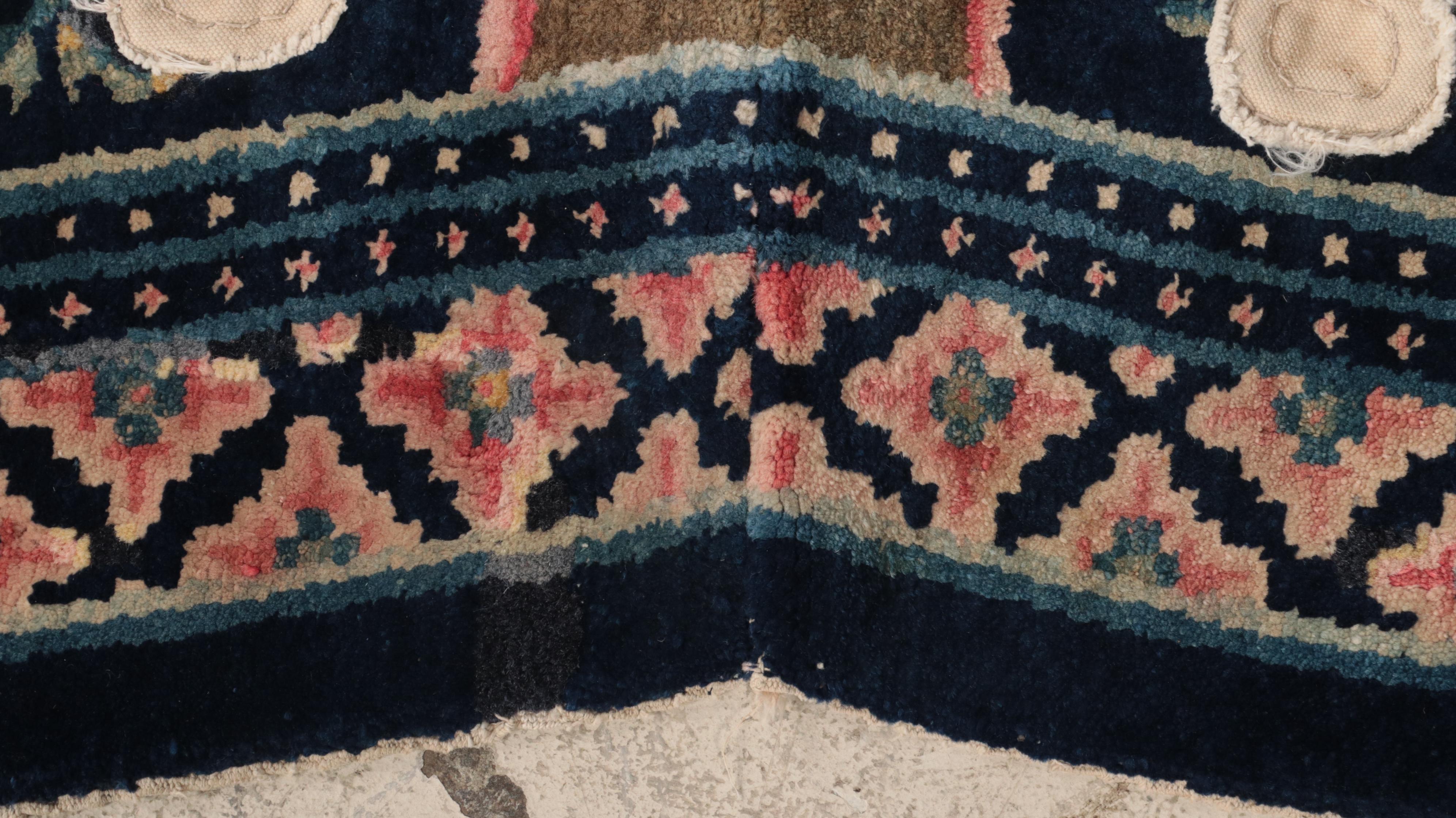 2'1 x 4'2 Tibetan Hand-Knotted Saddle Blanket
