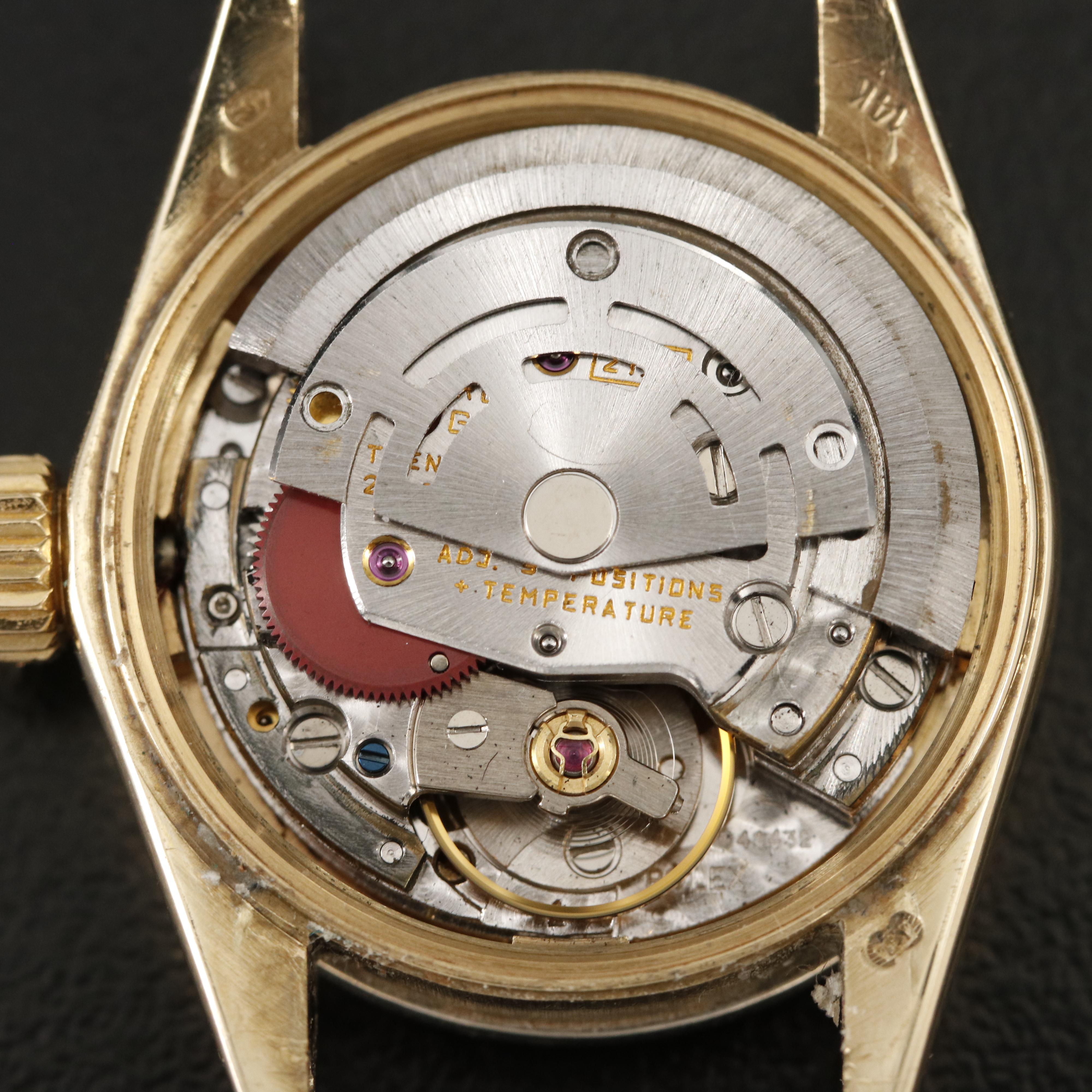 1982 14K Rolex Oyster Perpetual Diamond Bezel Watch