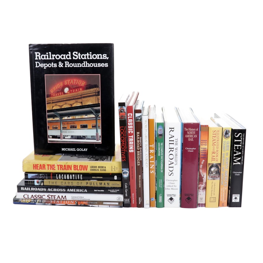 History of Trains and Train Travel Book Collection