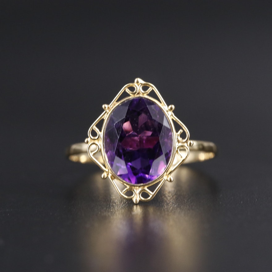 14K Amethyst Ring