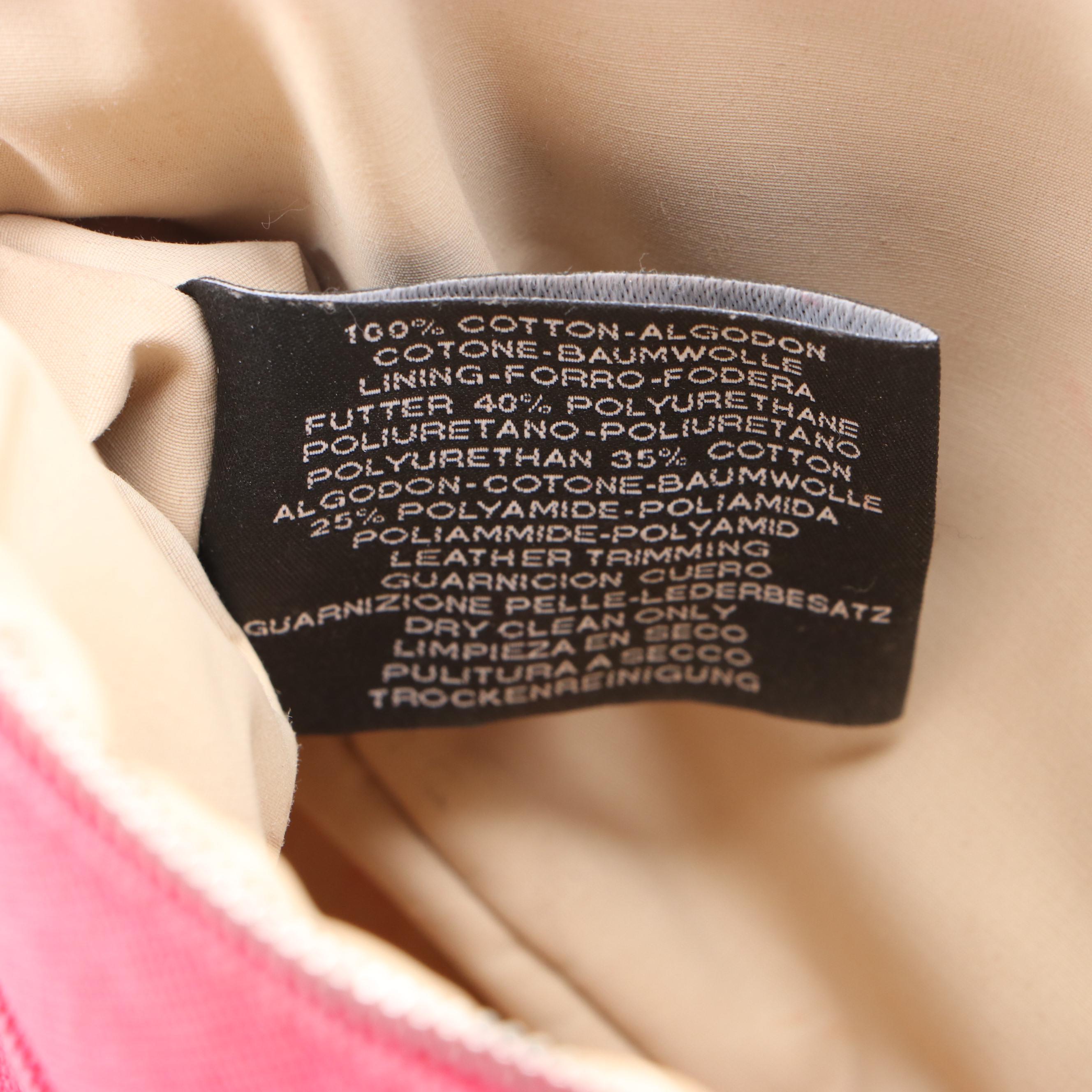 Hermès Bolide Mini Travel Pouch in Dark Pink Cotton Canvas with Leather Trim